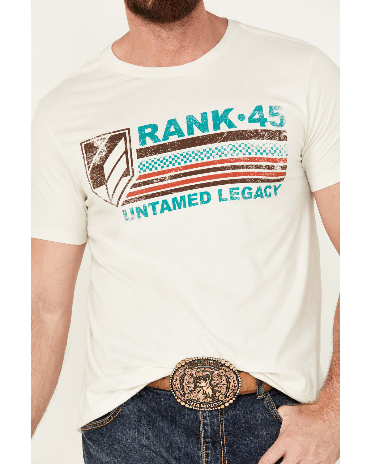 RANK 45® Men's Untamed Logo Short Sleeve Graphic T-Shirt