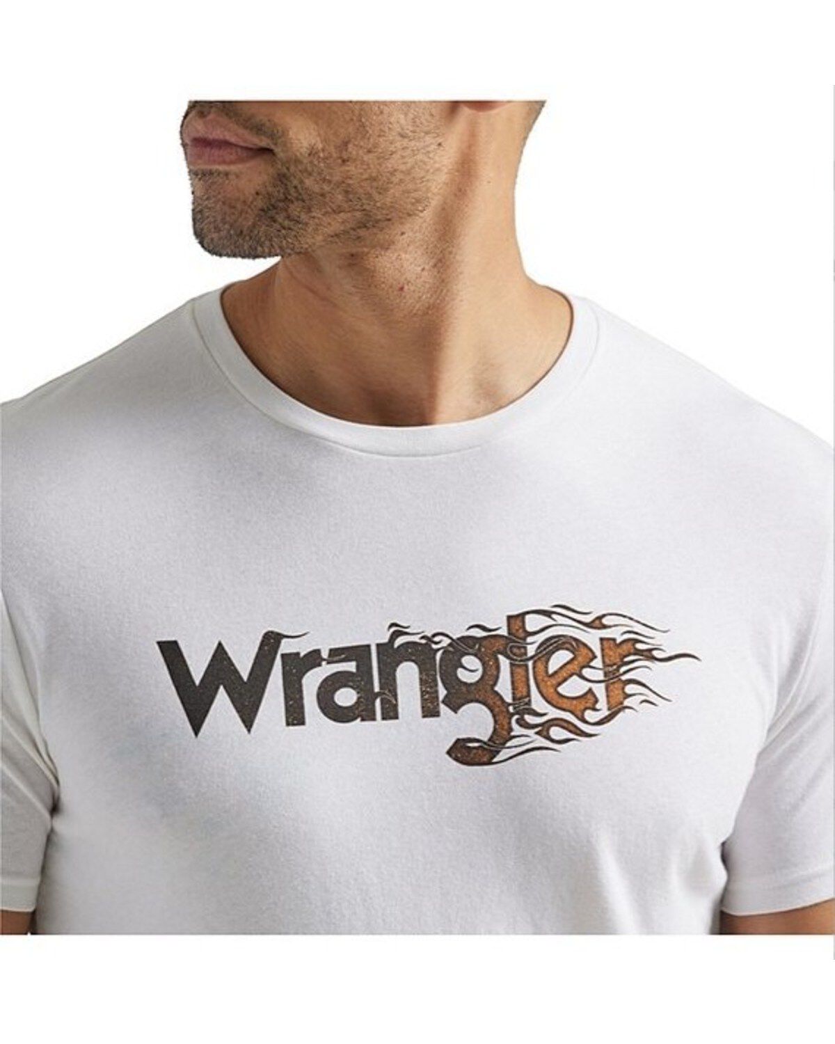 Wrangler Men's Flames Logo Short Sleeve Graphic T-Shirt