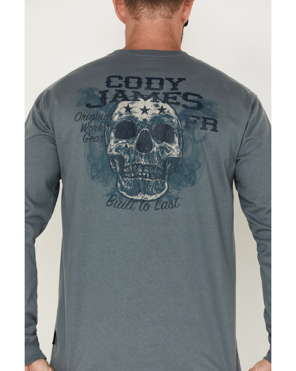 Cody James Men's FR Skull Logo Graphic Long Sleeve Work T-Shirt