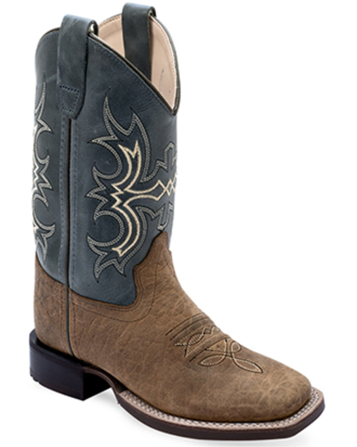 Old West Boys' Western Boots - Broad Square Toe