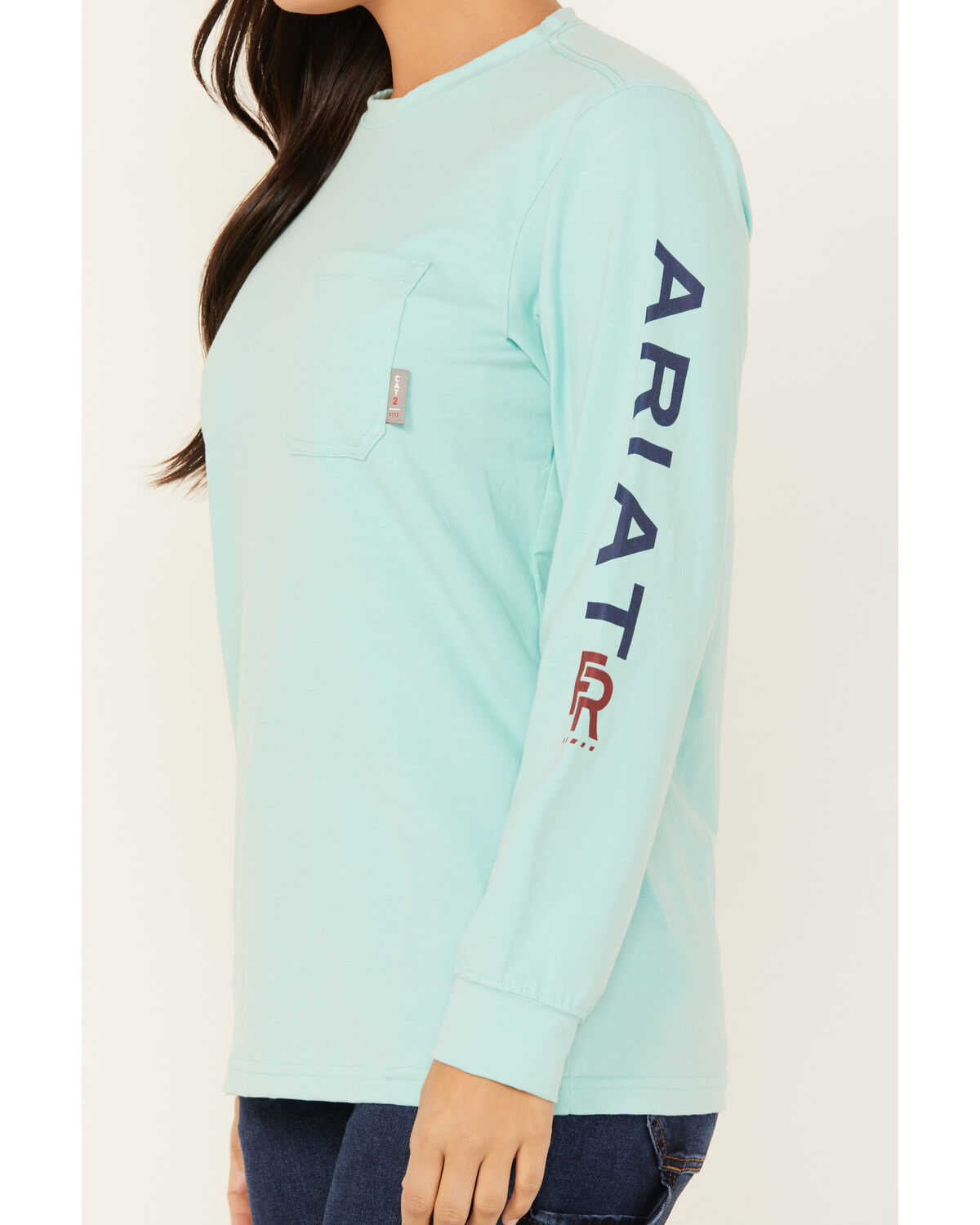 Ariat Women's FR Stretch Logo Long Sleeve Work Shirt