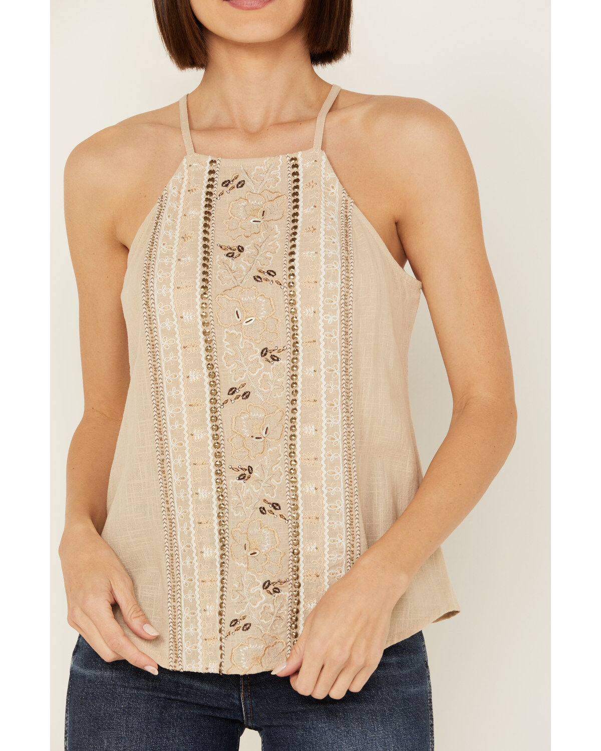 Shyanne Women's Embellished Halter Tank