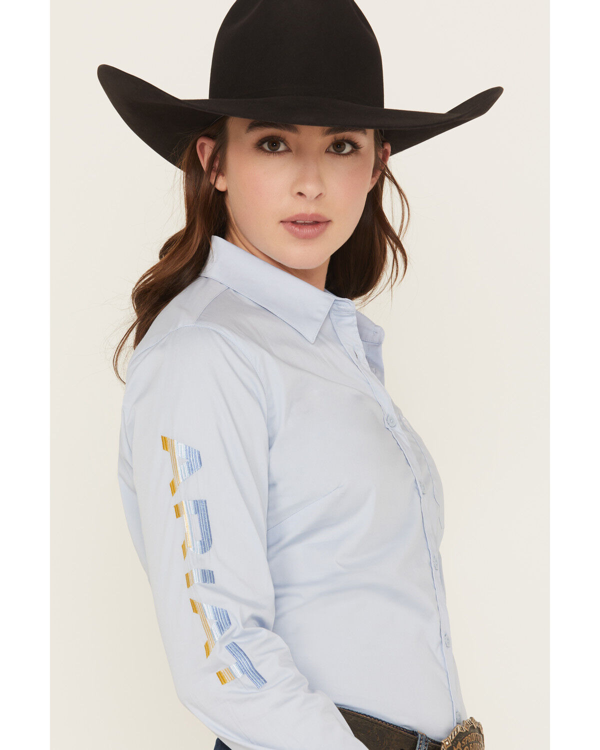 Ariat Women's Team Kirby Embroidered Long Sleeve Button-Down Stretch Western Shirt