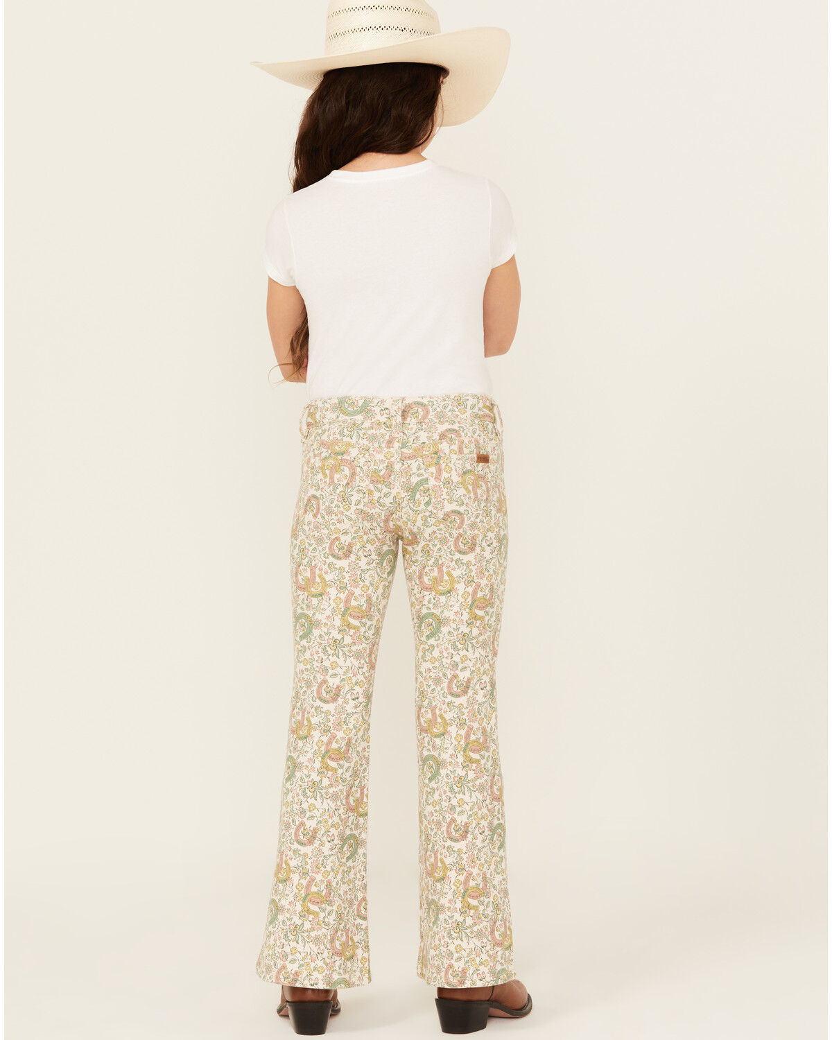 Rock & Roll Denim Girls' Floral Print Flare Stretch Denim Jeans
