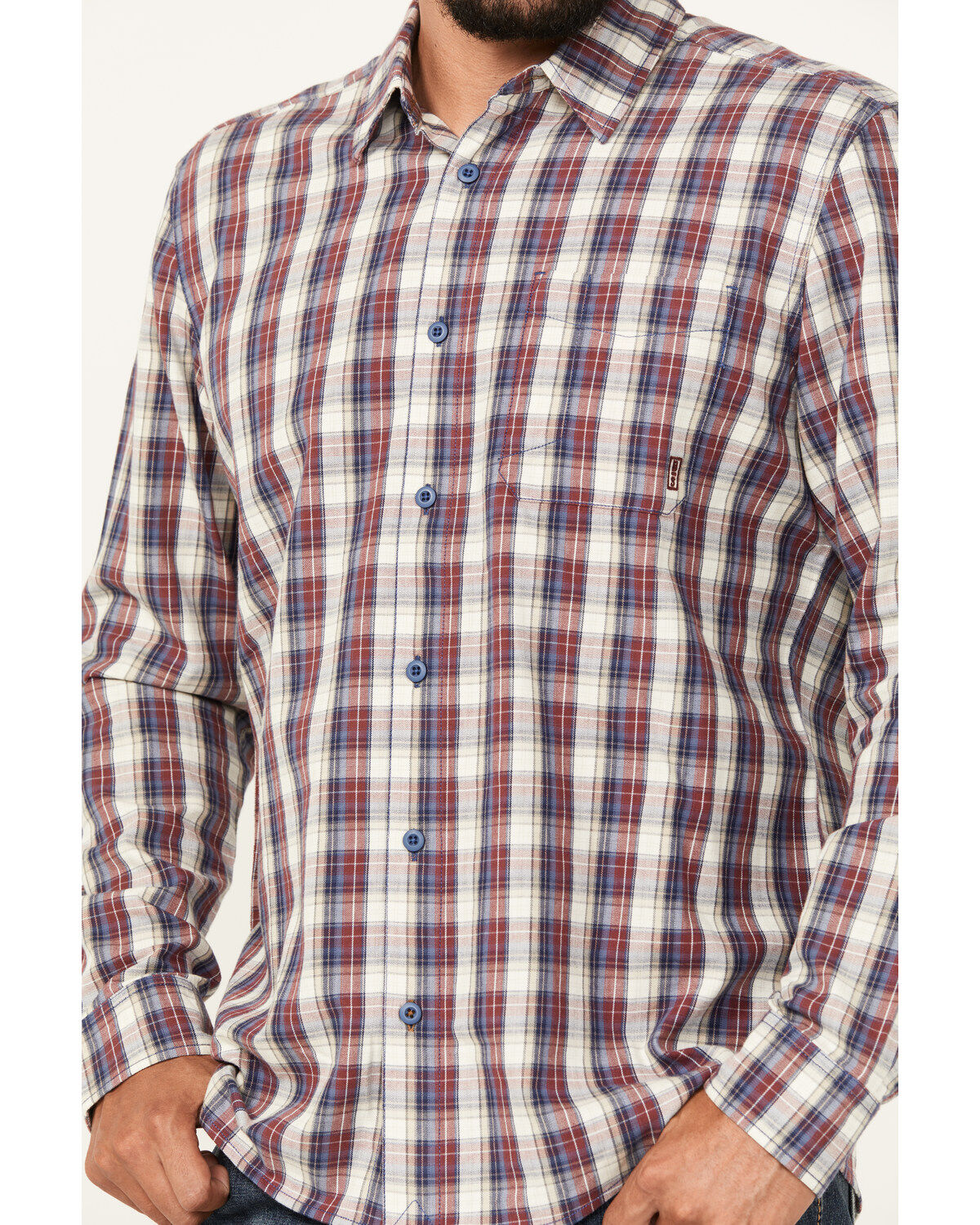 Brothers and Sons Men's Dawson Plaid Print Long Sleeve Button Down Western Shirt