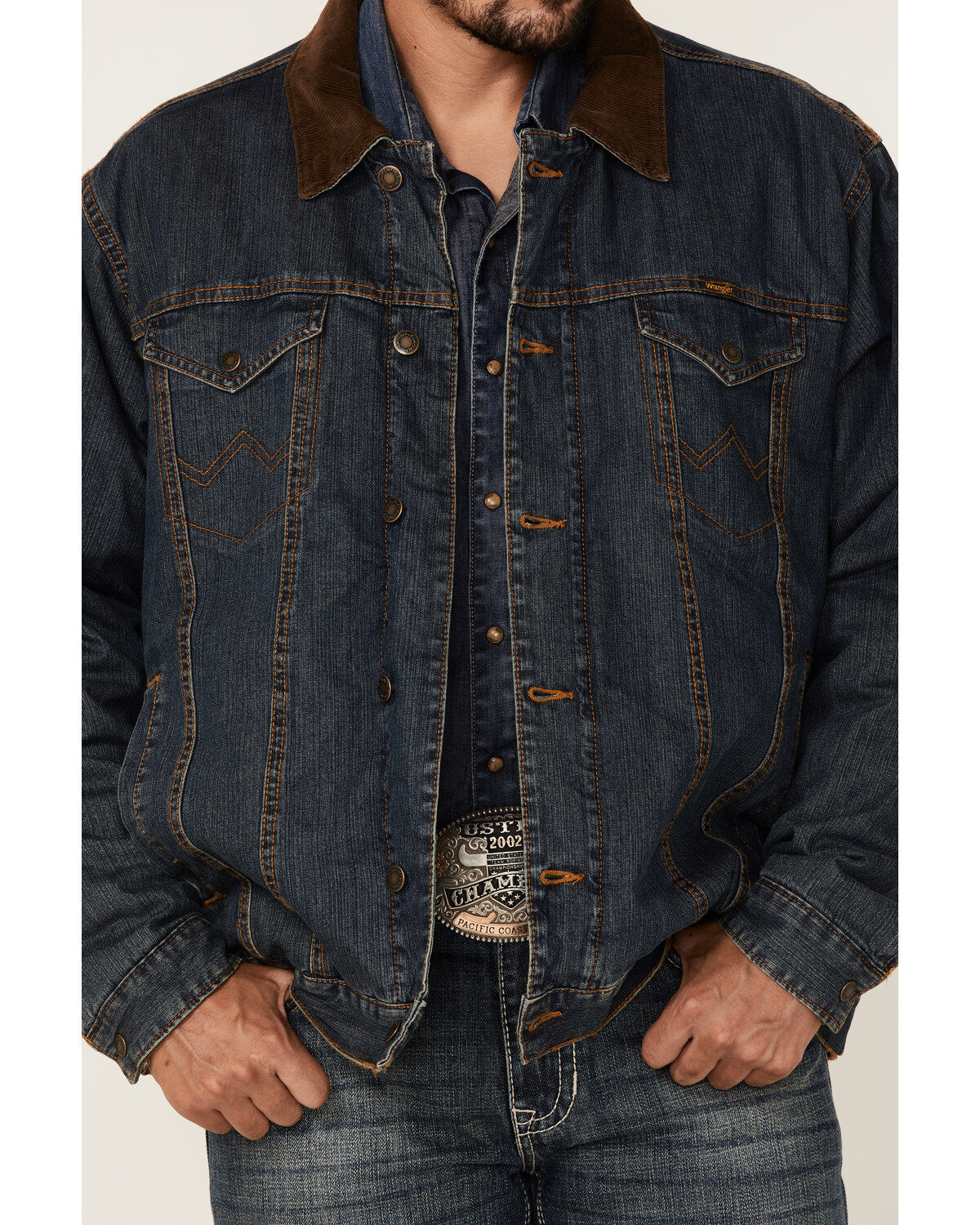 Wrangler Men's Concealed Carry Blanket-Lined Denim Jacket - Tall