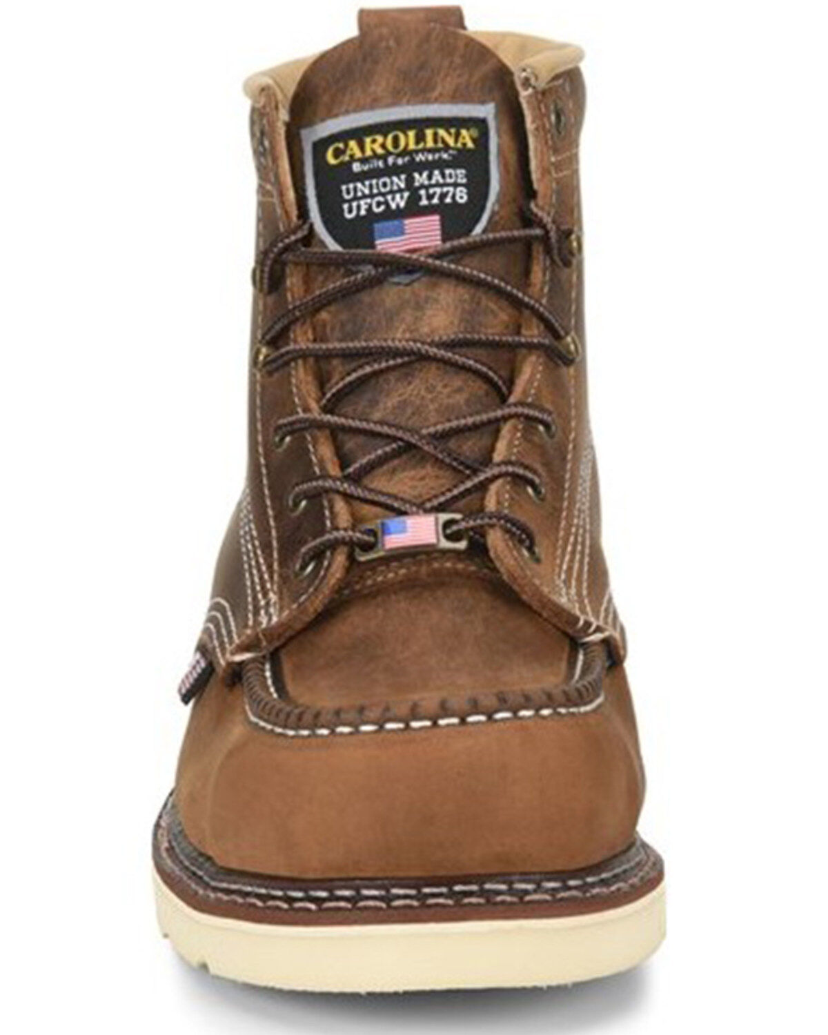 Carolina Men's 6" Domestic AMP USA Wedge Moc Work Boot - Steel Toe