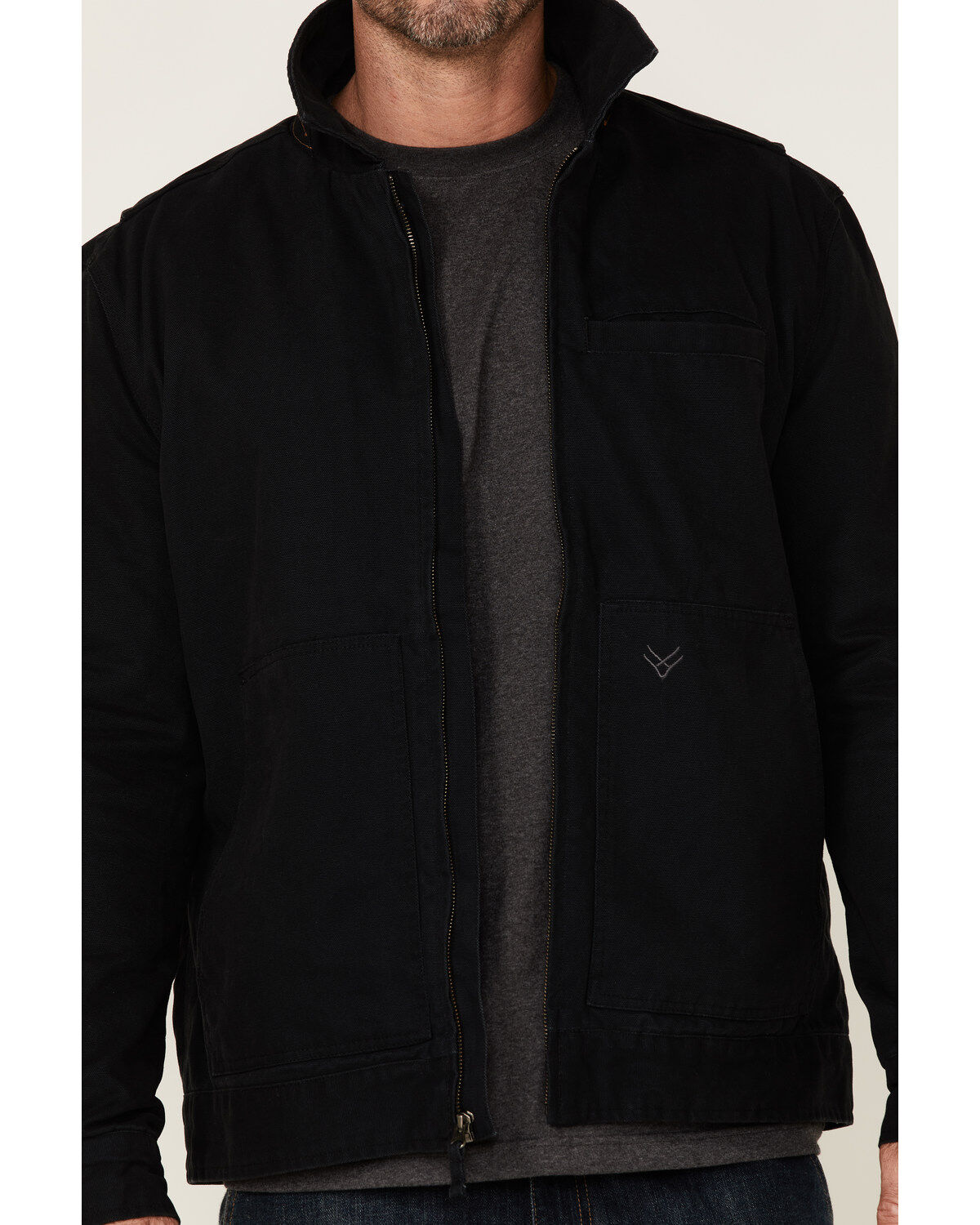 Hawx Men's Black Crawford Weathered Insulated Zip-Front Work Jacket