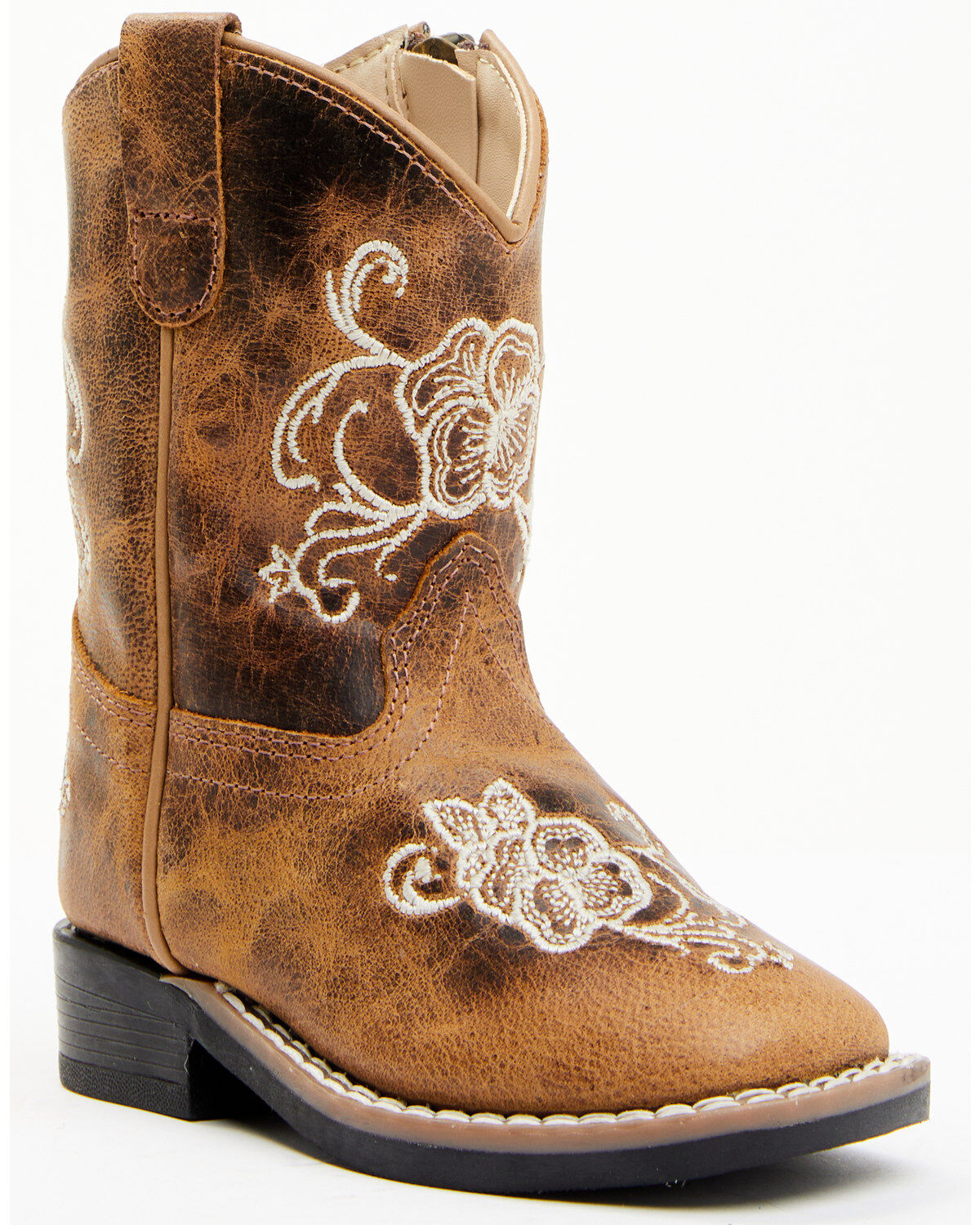 Shyanne Little Girls' Little Bitty Lasy Western Boots - Broad Square Toe