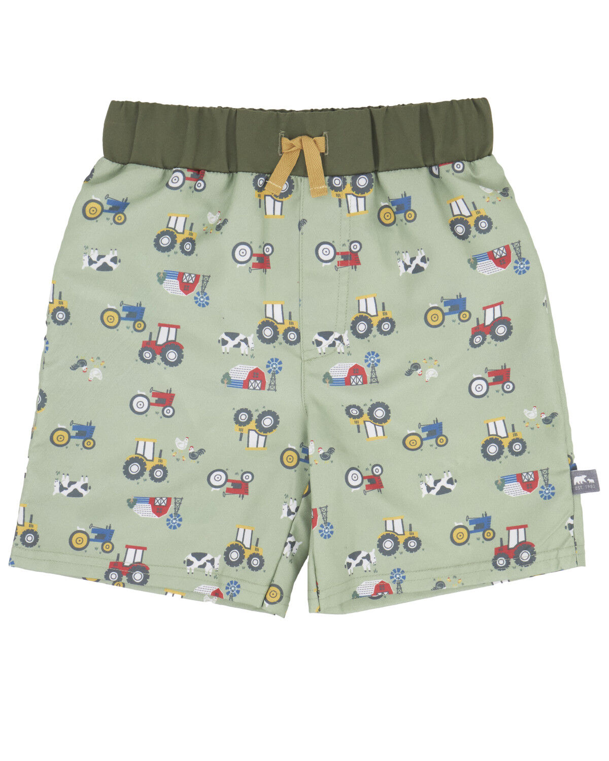 Rugged Bear Toddler Boys' Farm Print Swim Shorts