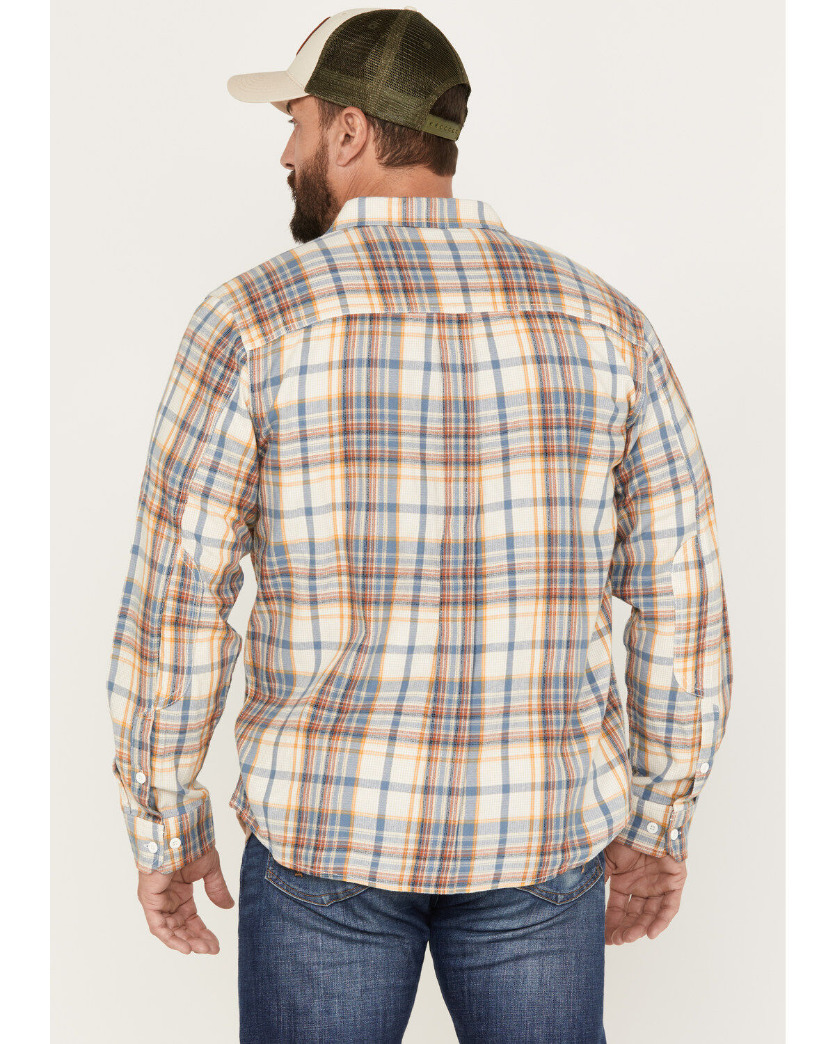 Brothers and Sons Men's Casual Plaid Print Long Sleeve Woven Shirt