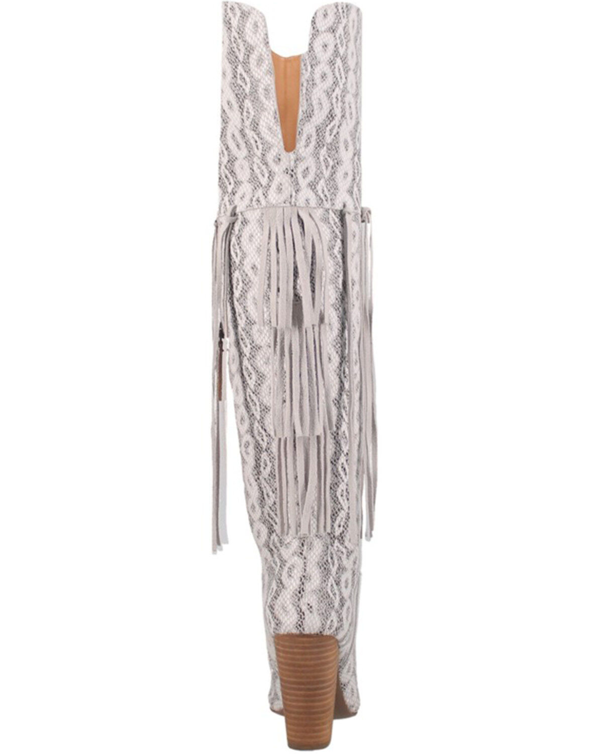 Dingo Women's Kitty Kat Snake Print Fringe Tall Western Boot - Round Toe