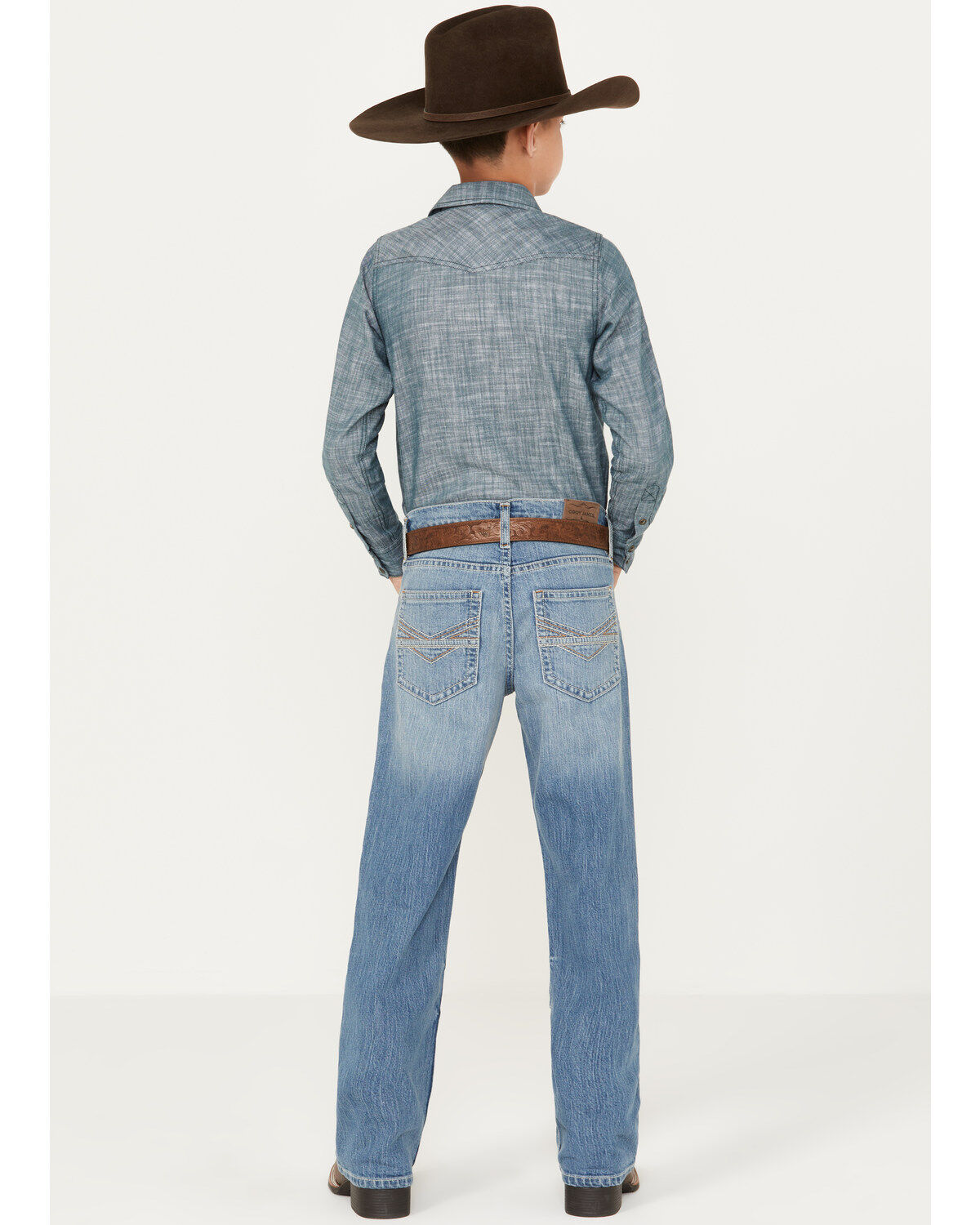 Cody James Boys' Medium Wash Dalton Relaxed Bootcut Jeans