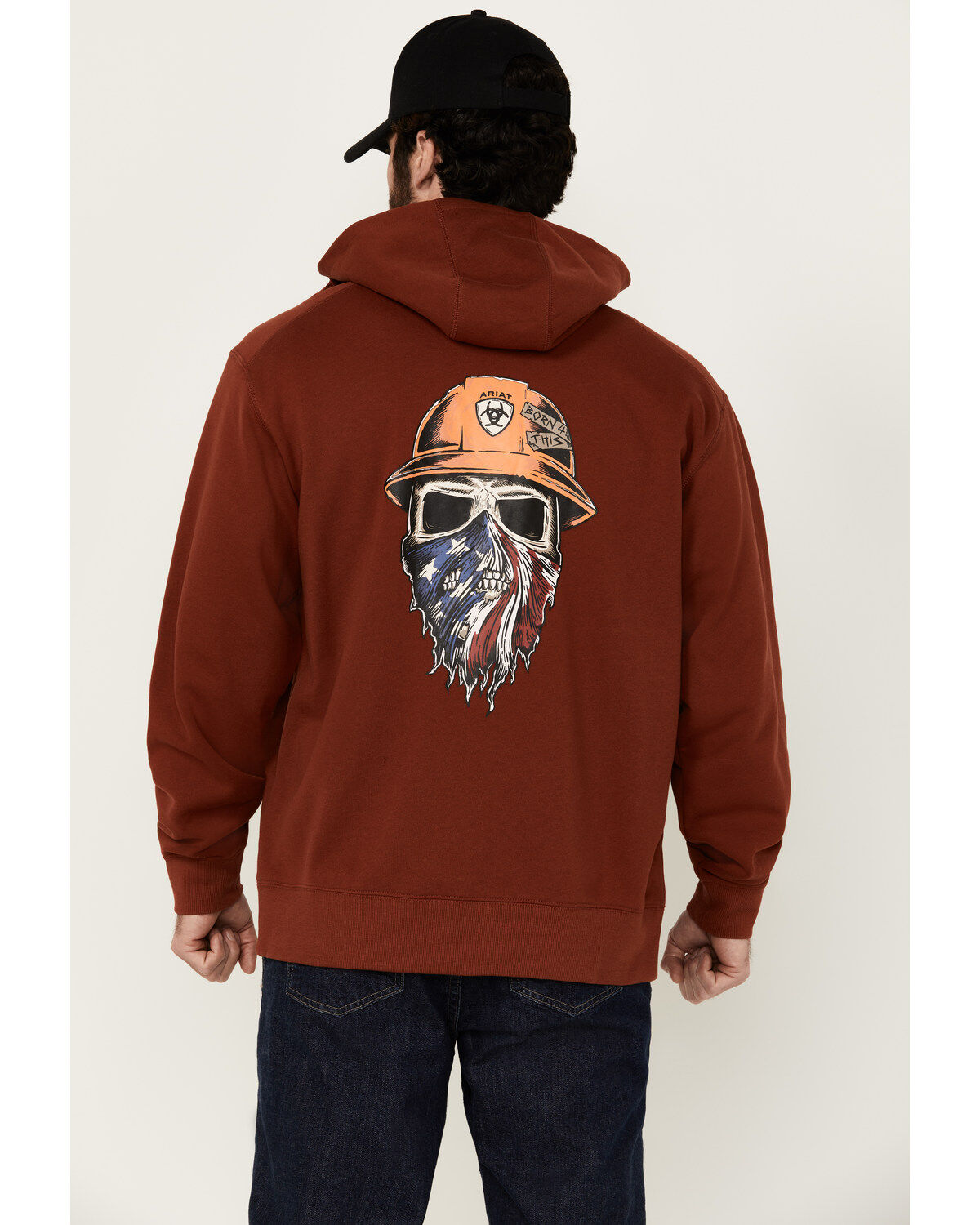 Ariat Men's Rebar Workman Born For This Full Zip Hooded Sweatshirt