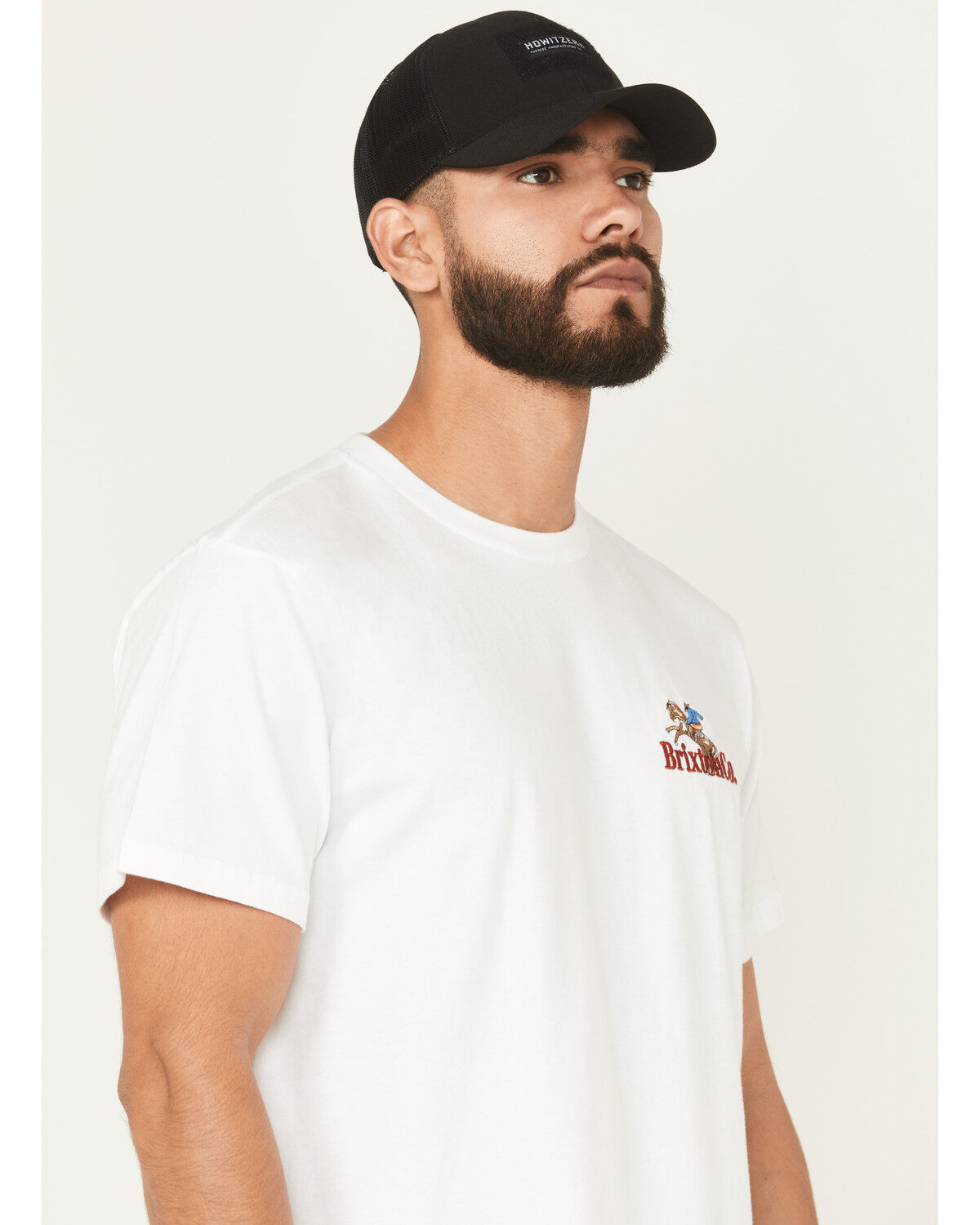 Brixton Men's Inwood Cowboy Embroidered Short Sleeve T-Shirt