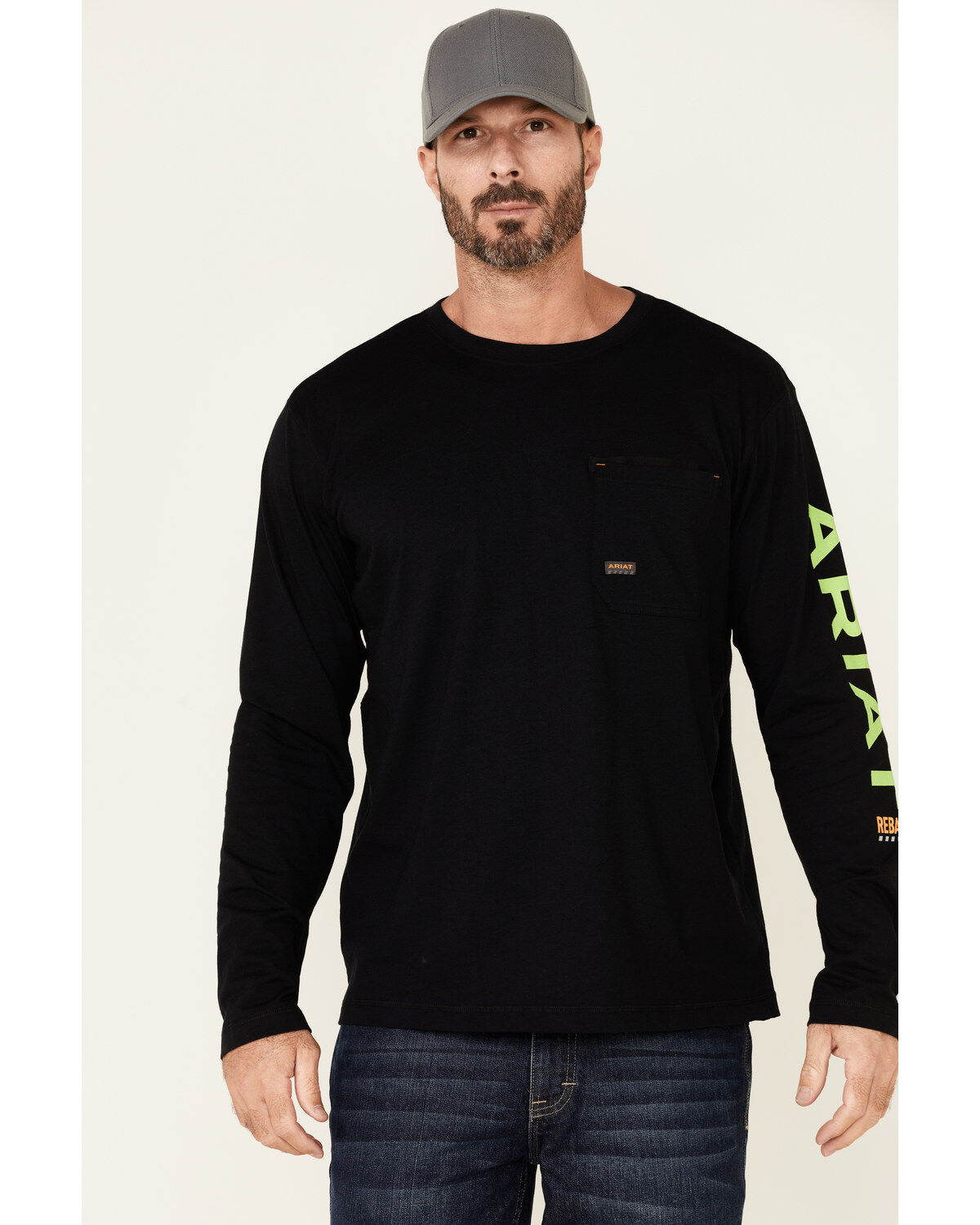 Ariat Men's Rebar Workman Logo Long Sleeve Work T-Shirt