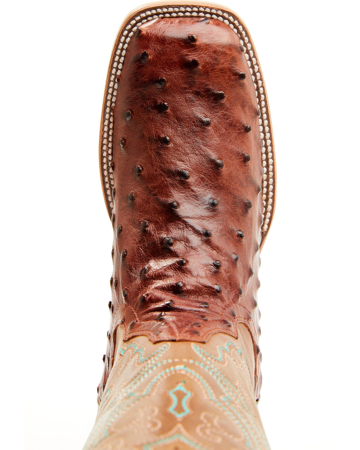 Shyanne Women's Brandie Exotic Ostrich Western Boots - Broad Square Toe