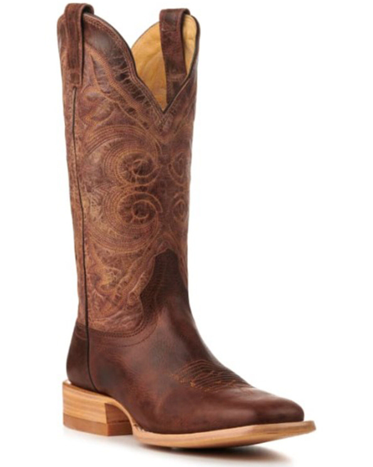 Hondo Boots Men's Cowhide Western Boots - Broad Square Toe