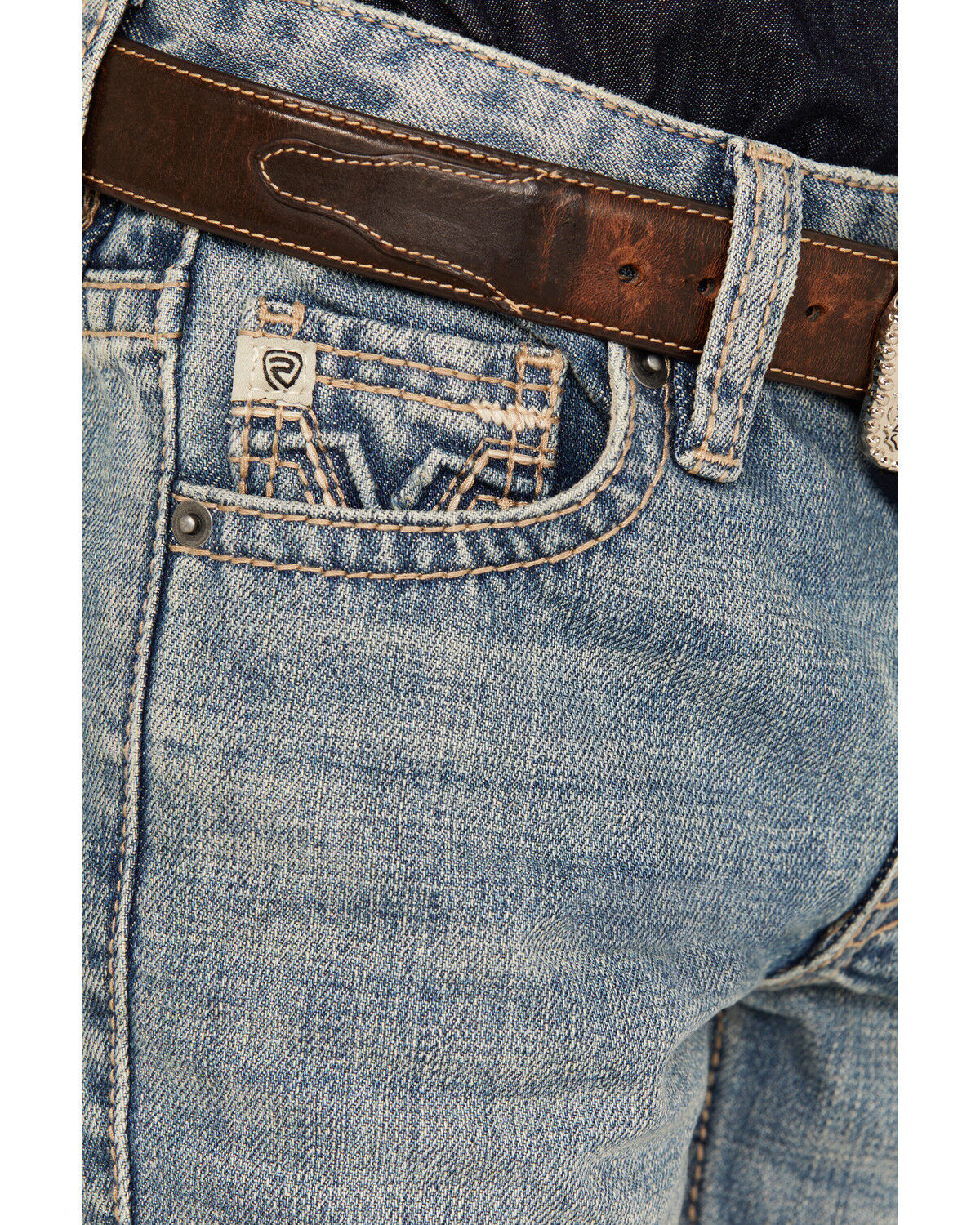 Rock & Roll Denim Boys' Light Wash V Stitch Bootcut Jeans