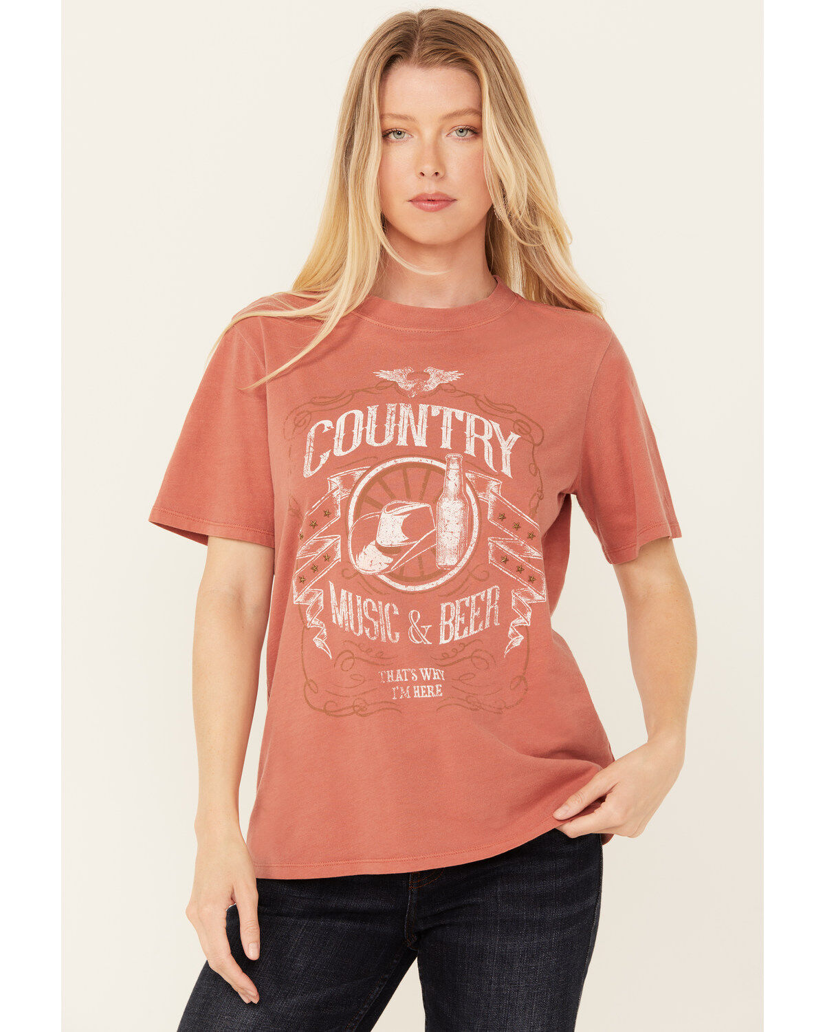Idyllwind Women's Helen Country Music and Beer Short Sleeve Graphic Tee