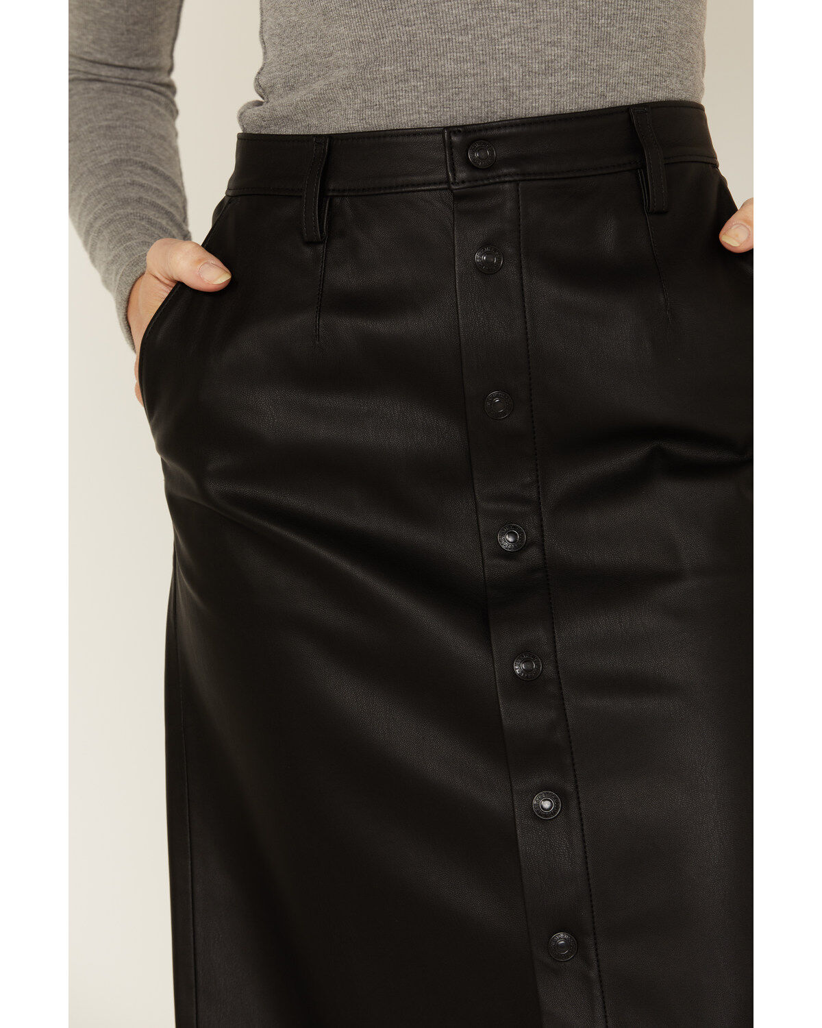 Levi's Premium Women's Faux Leather Icon Pencil Skirt