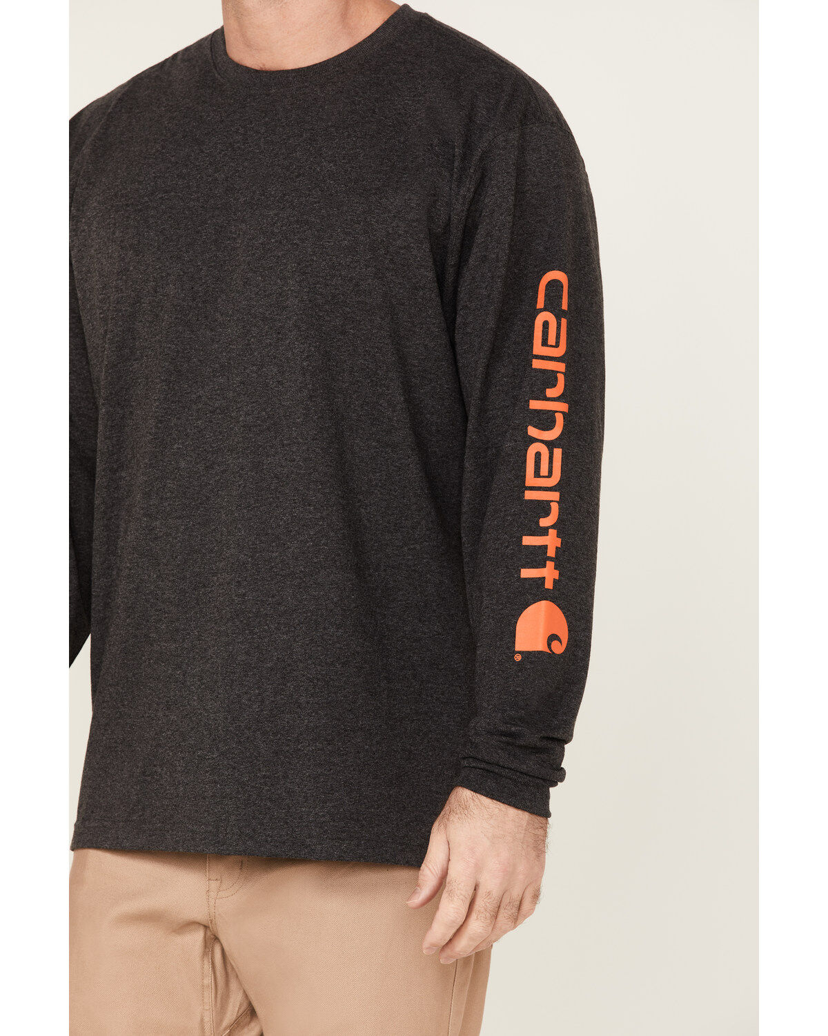Carhartt Men's Loose Fit Heavyweight Long Sleeve Logo Graphic Work T-Shirt