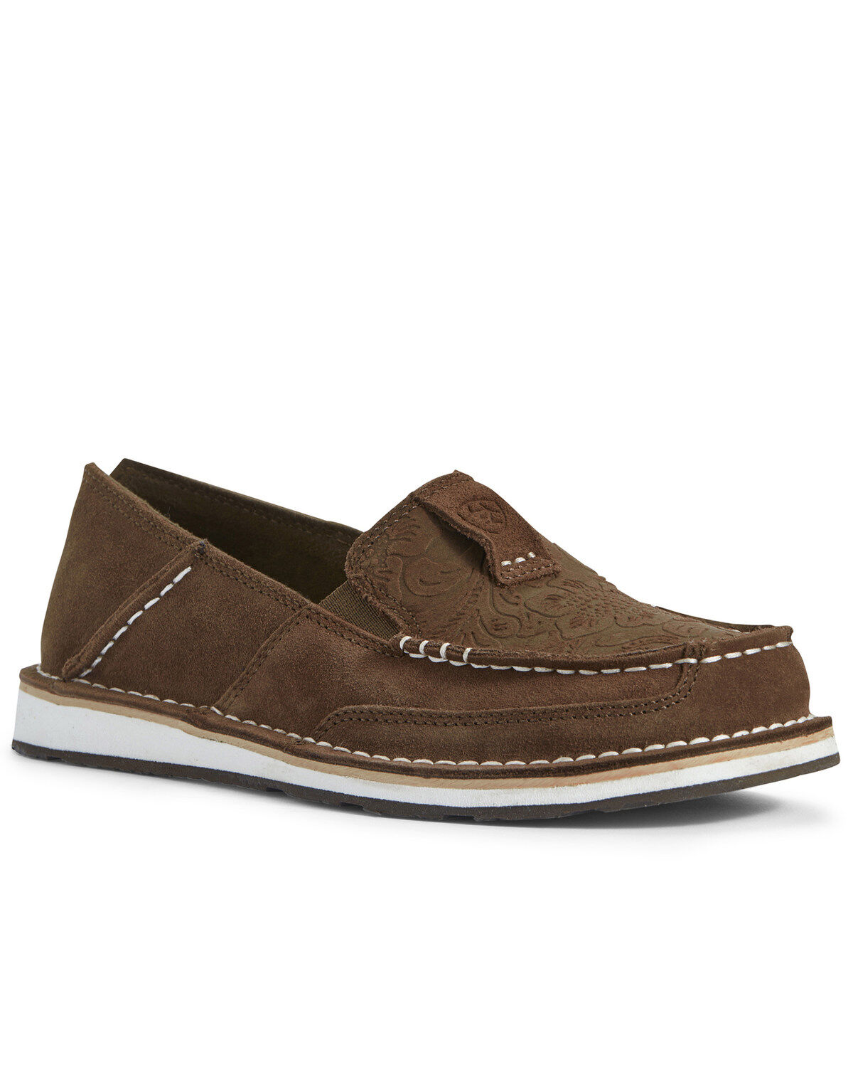 Ariat Women's Floral Embossed Cruiser Shoes - Moc Toe