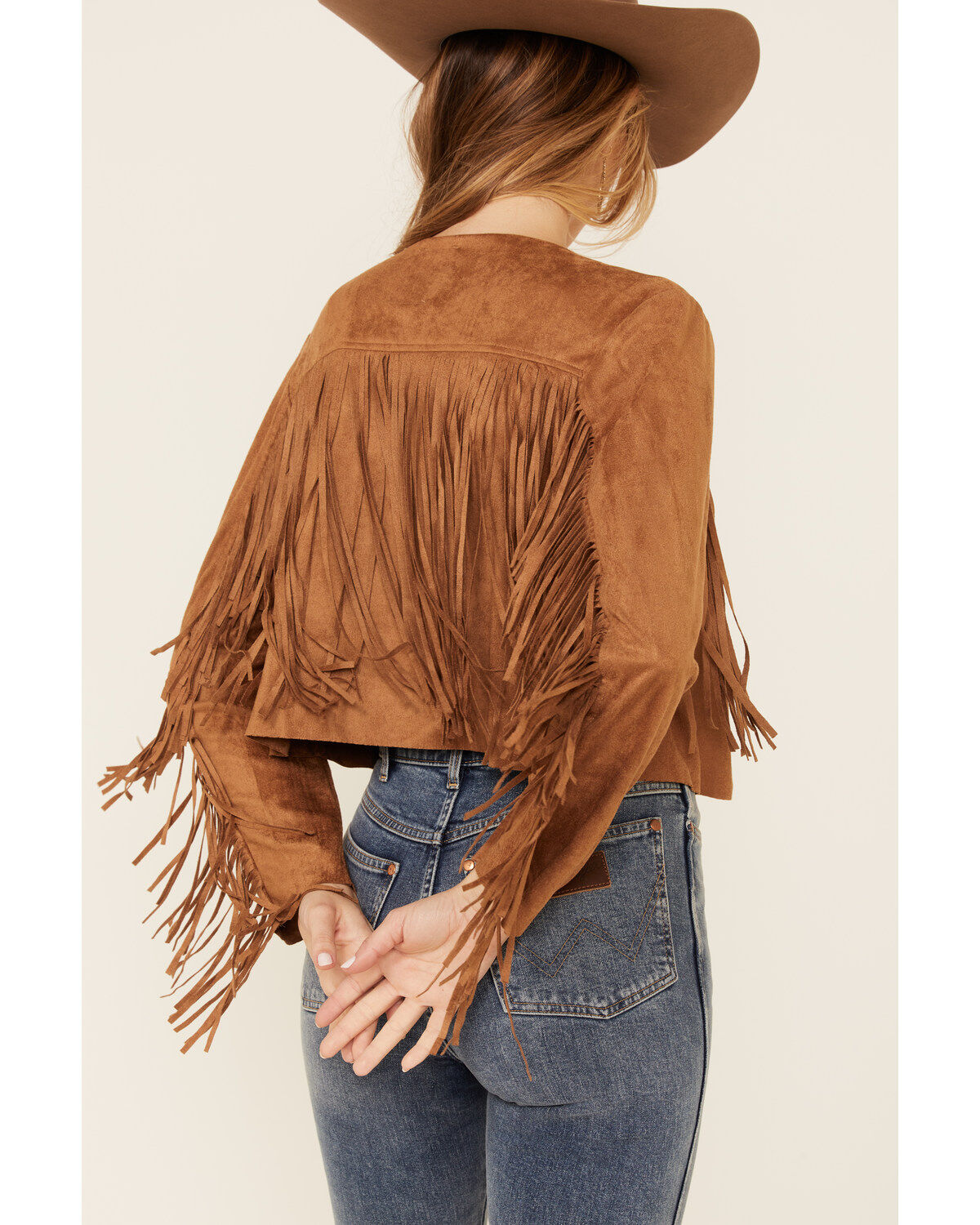 Vocal Women's Faux Suede Western Fringe Jacket