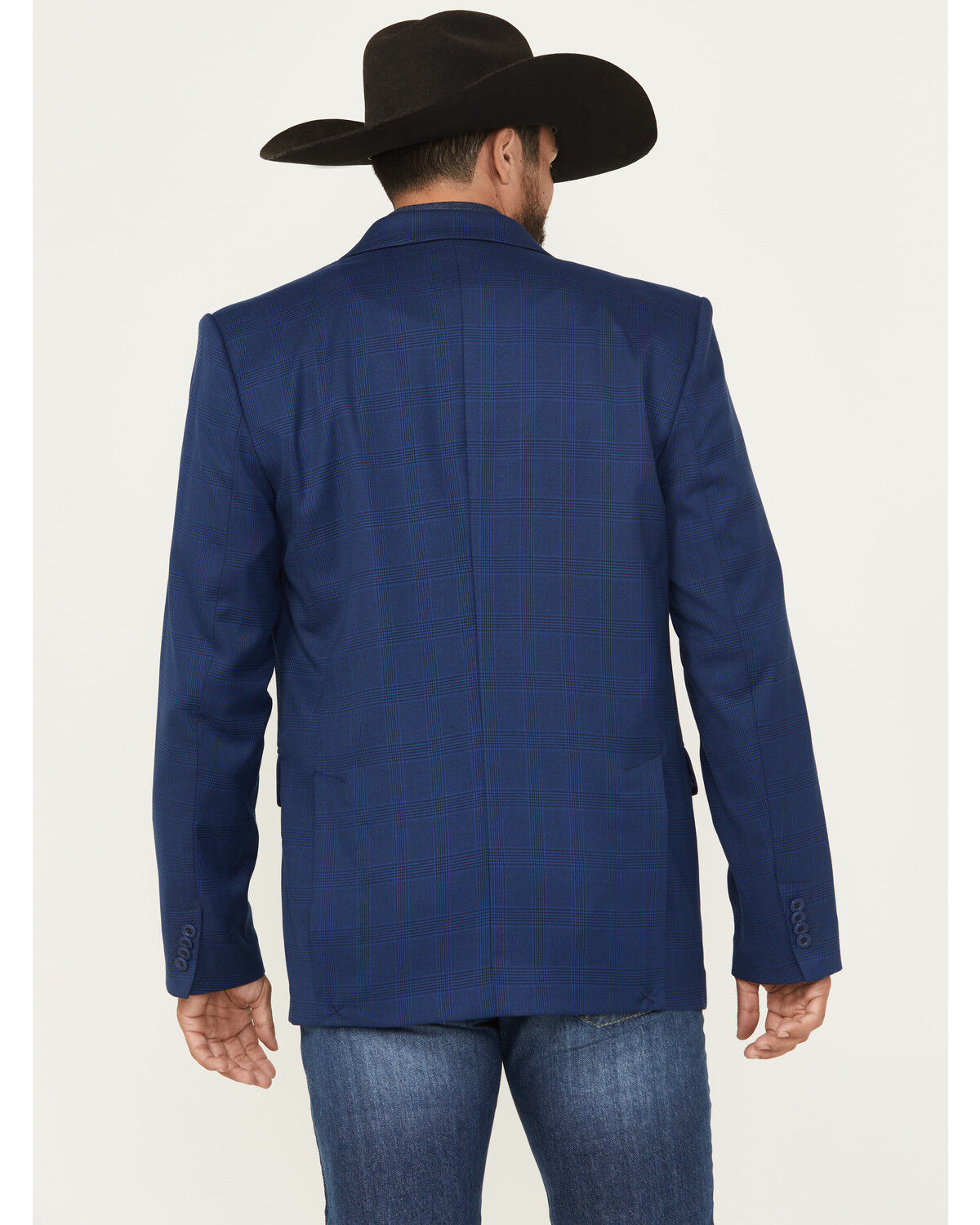 Panhandle Men's Tonal Plaid Print Slim Cut Sportcoat