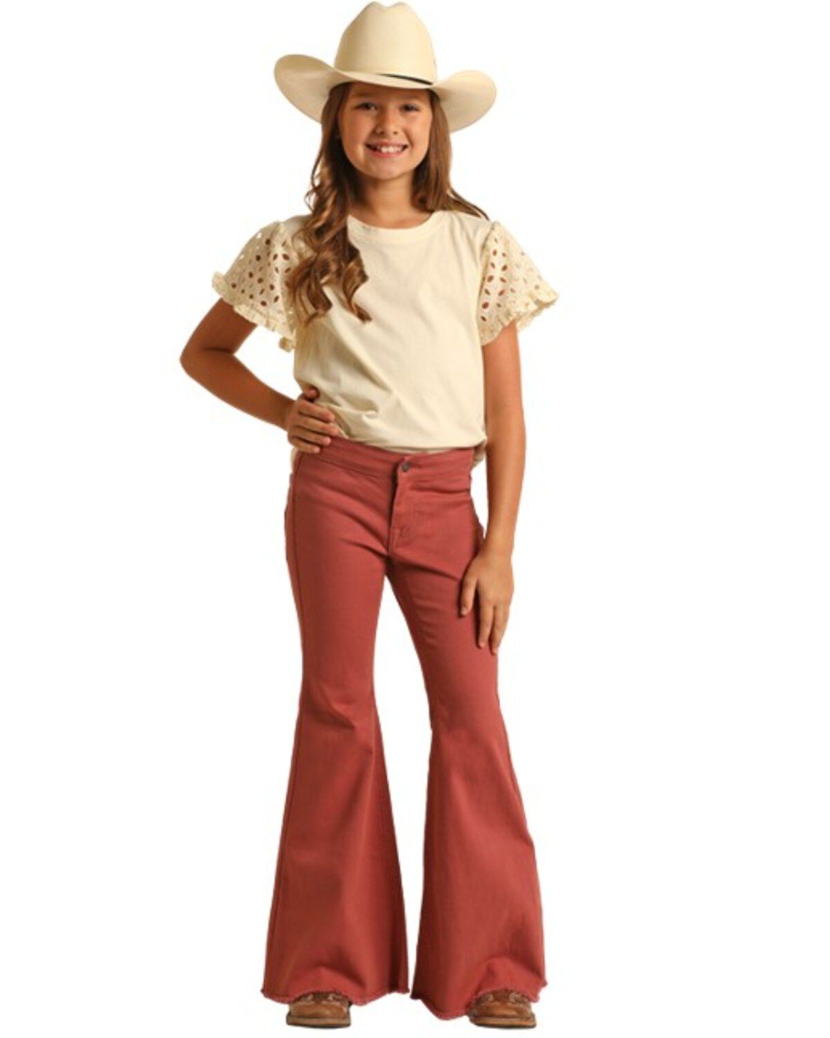 Rock & Roll Denim Girls' High Rise Extra Stretch Bell Bottom Jeans