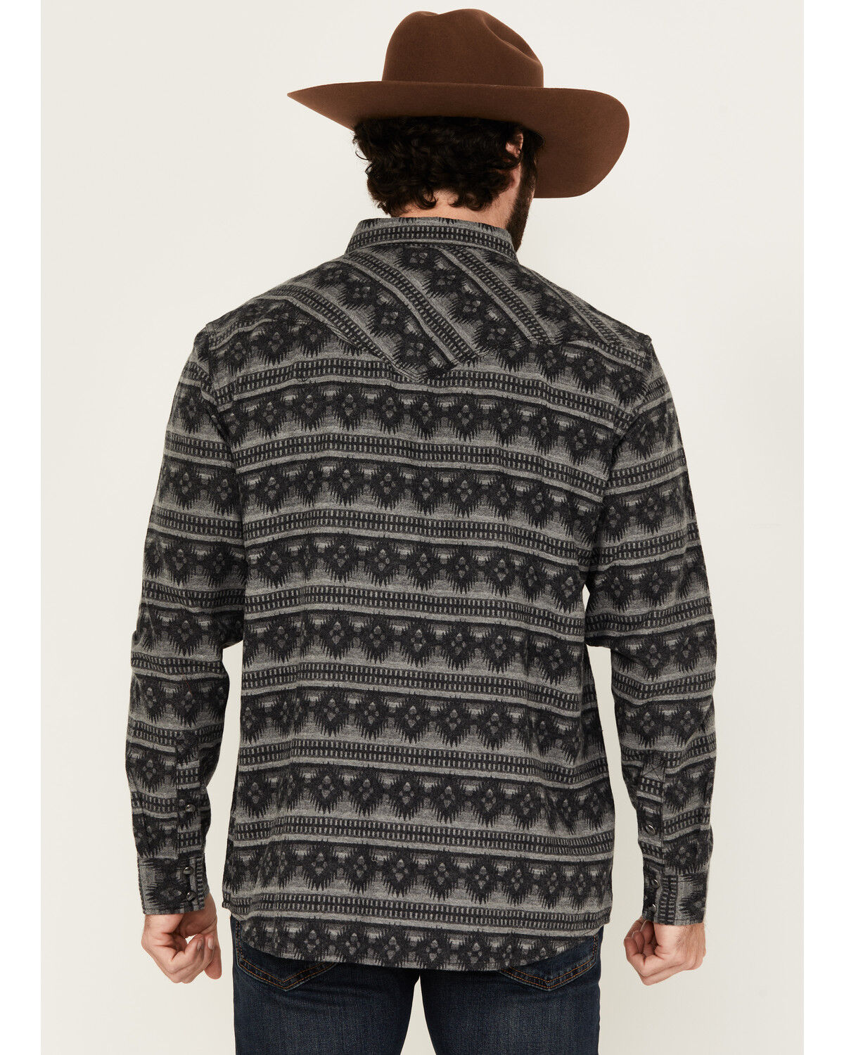 Moonshine Spirit Men's Smoke Signal Southwestern Striped Long Sleeve Snap Western Shirt