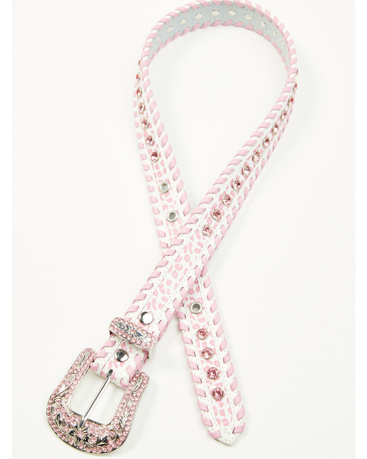 Shyanne Girls' Leopard Print Embellished Bling Belt