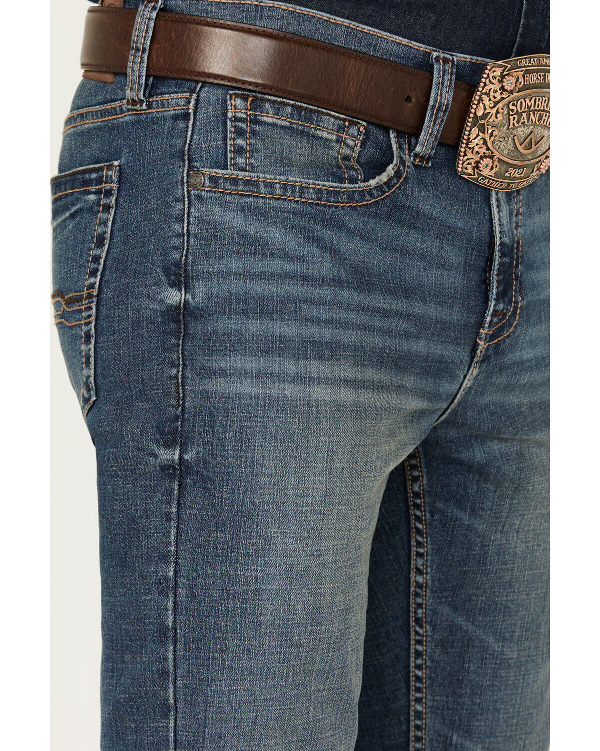 Cody James Men's Grullo Dark Wash Slim Straight Stretch Denim Jeans