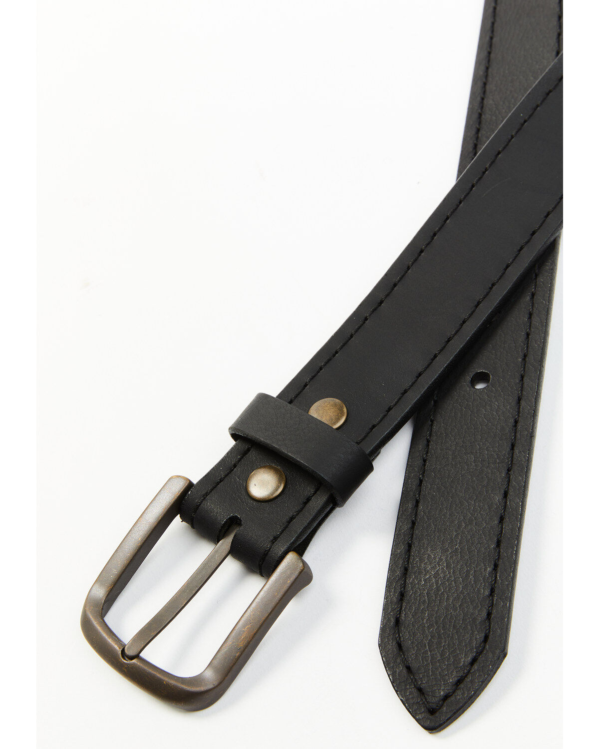 Brothers and Sons Men's Lagos Brass Buckle Belt