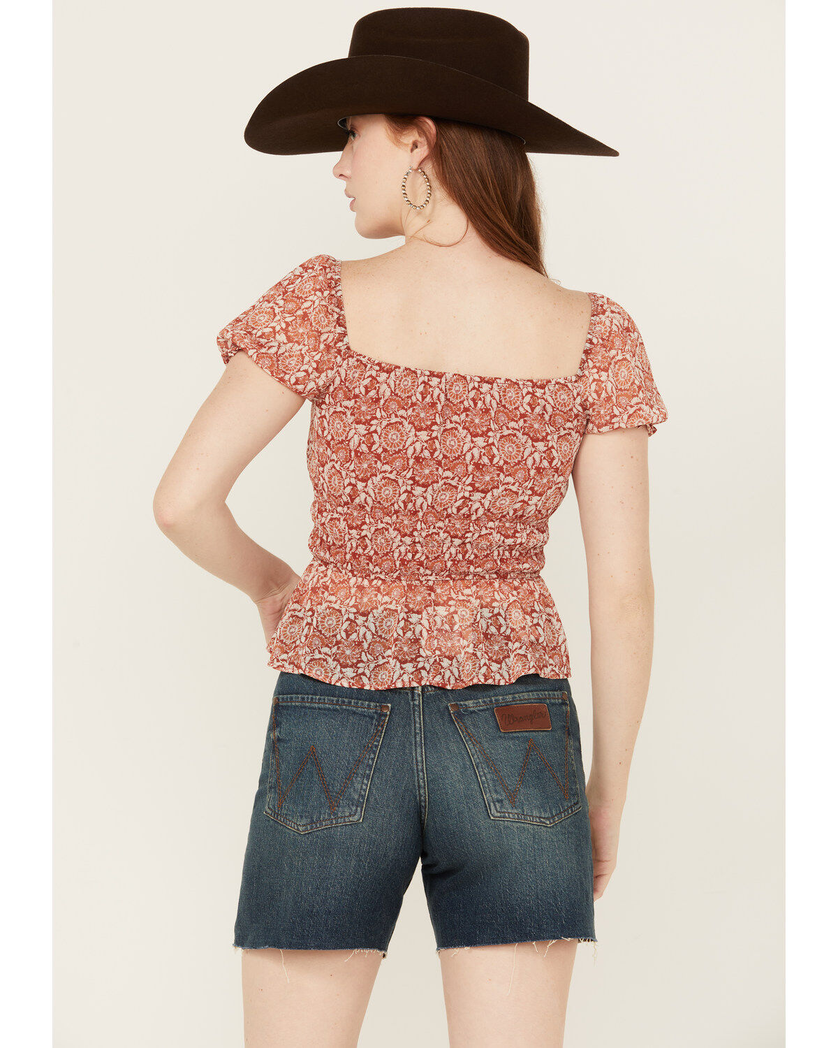 Ash & Violet Women's Floral Peasant Top