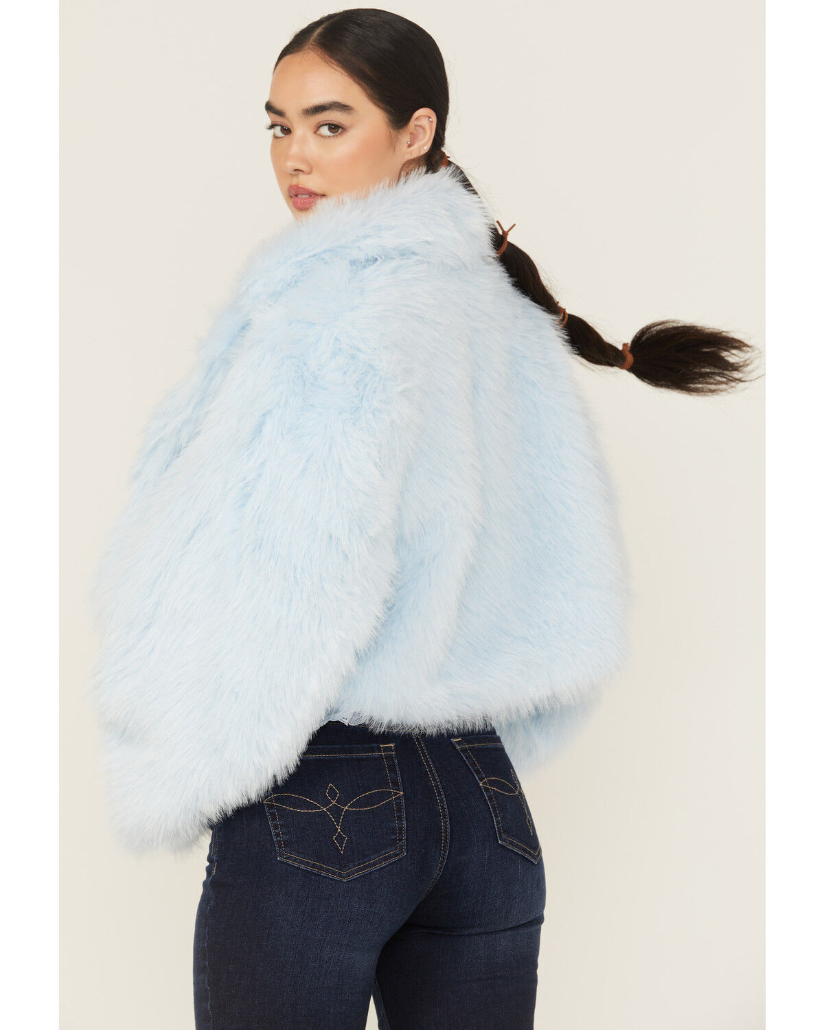 Free People Women's Faux Fur Cropped Jacket