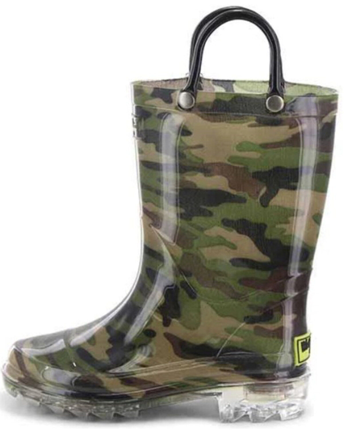 Western Chief Boys' Camo Lighted PVC Rain Boots