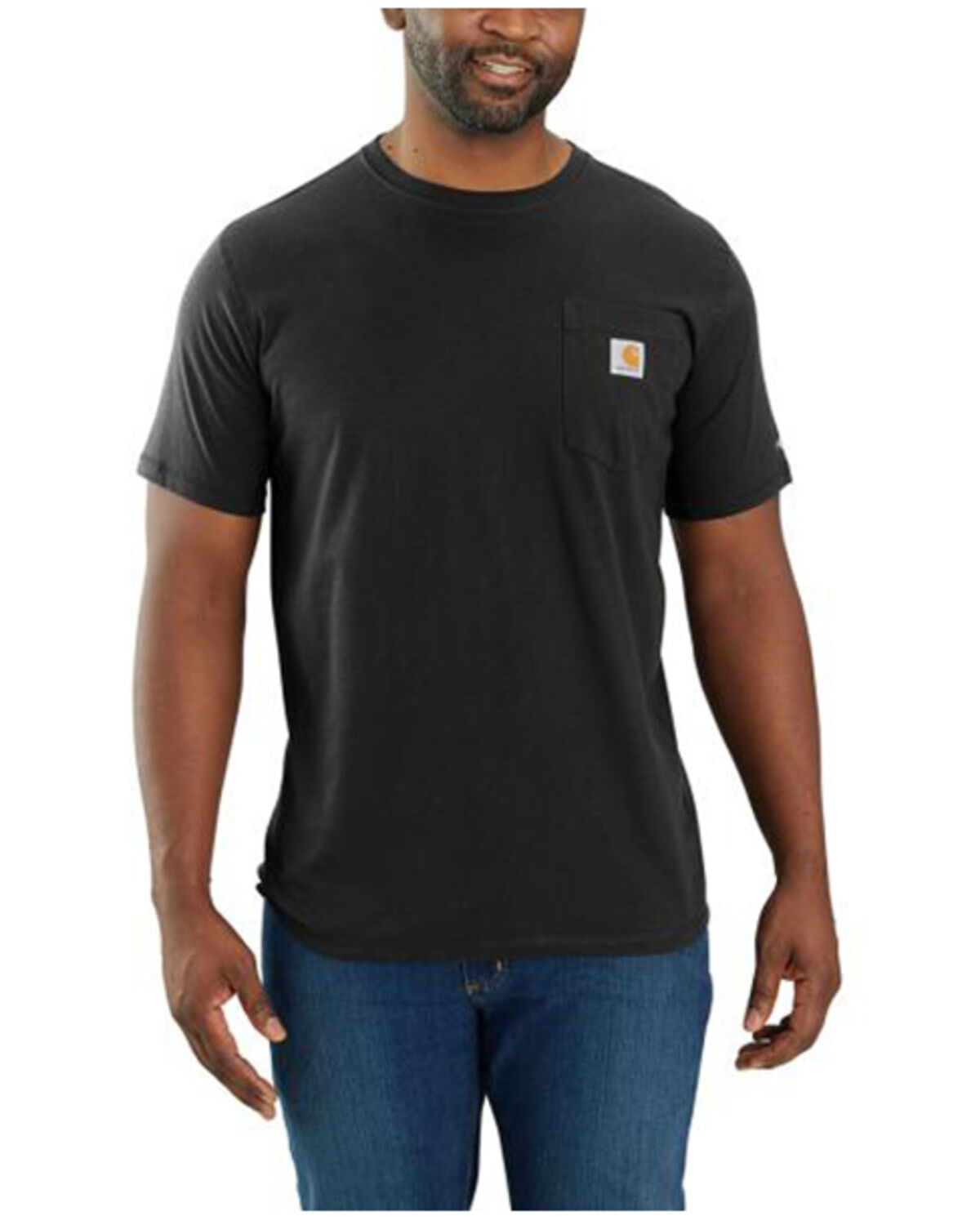 Carhartt Men's Force Relaxed Midweight Logo Pocket Short Sleeve Work T-Shirt - Tall