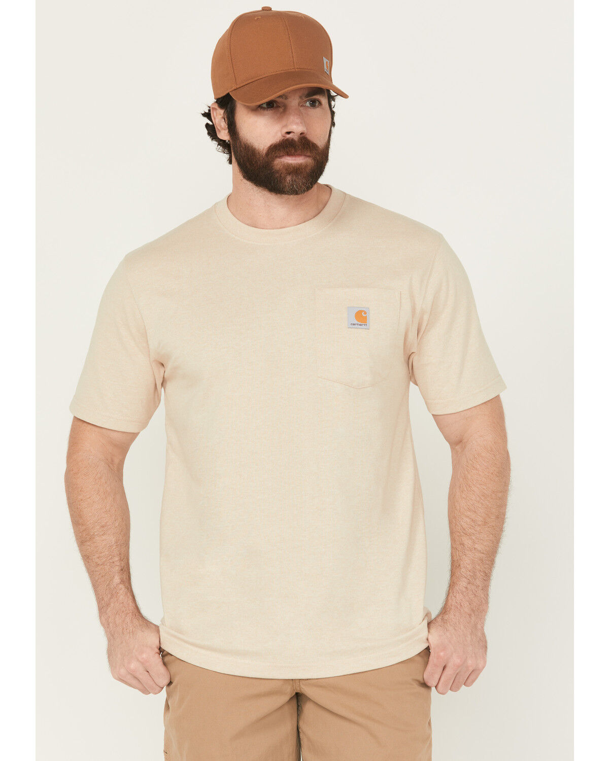 Carhartt Men's Loose Fit Heavyweight Logo Pocket Work T-Shirt