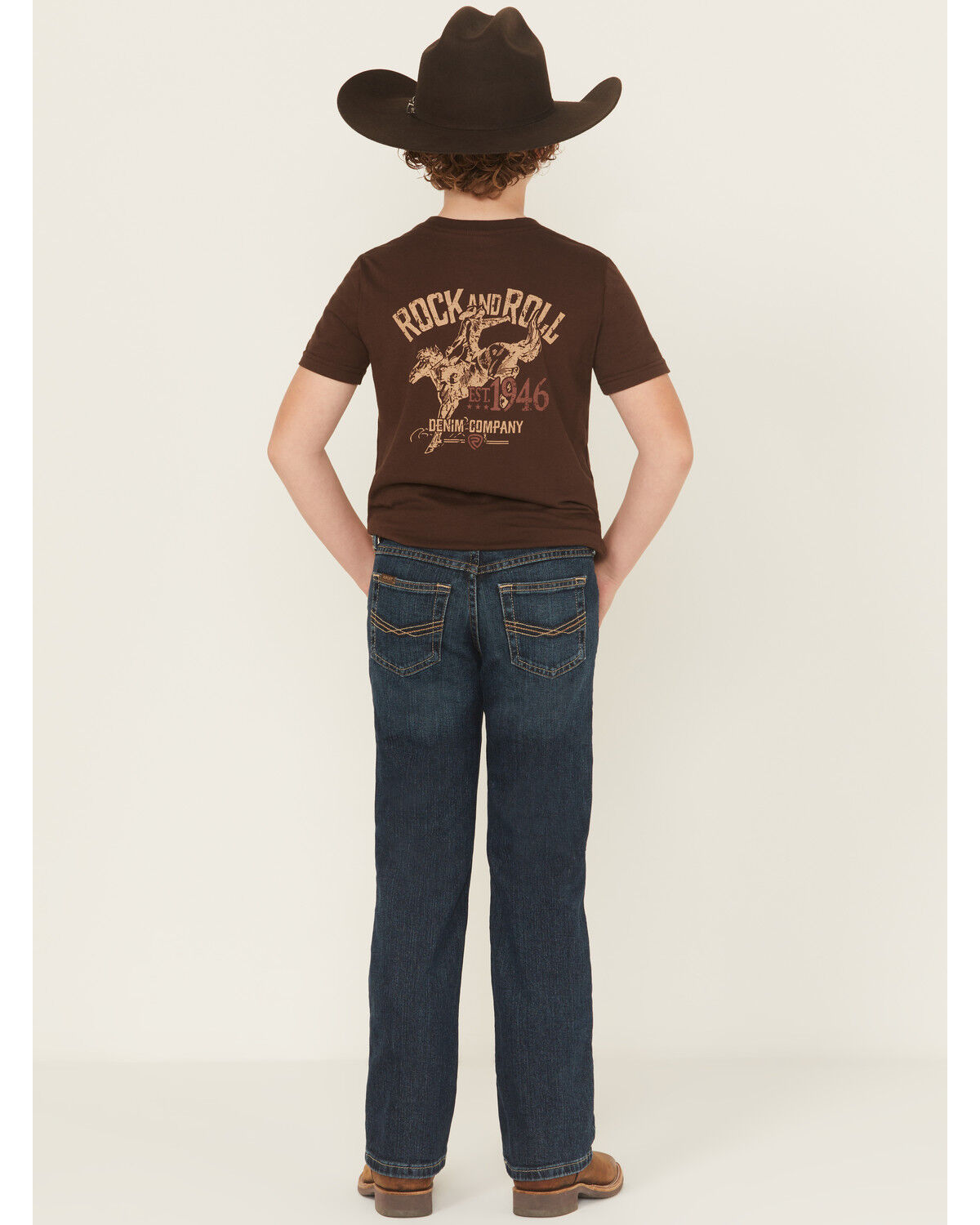 Ariat Boys' B4 Chief Legacy Pocket Relaxed Bootcut Stretch Denim Jeans