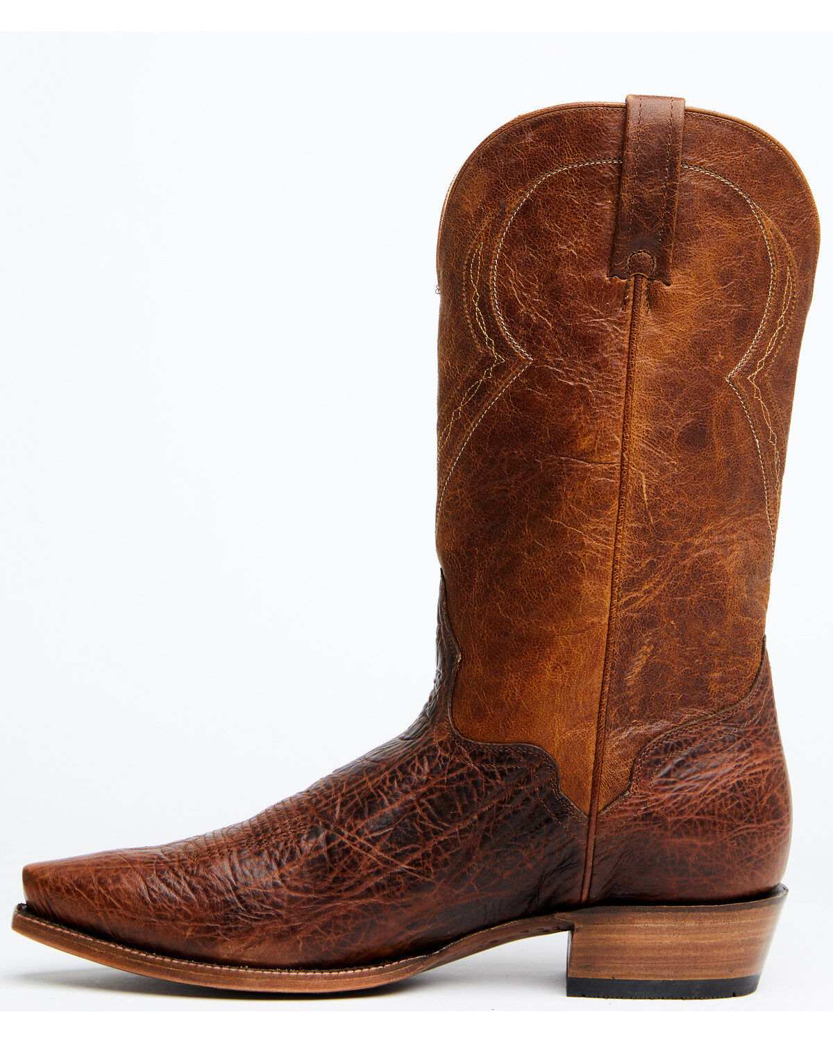 El Dorado Men's Rust Bison Western Boots - Snip Toe