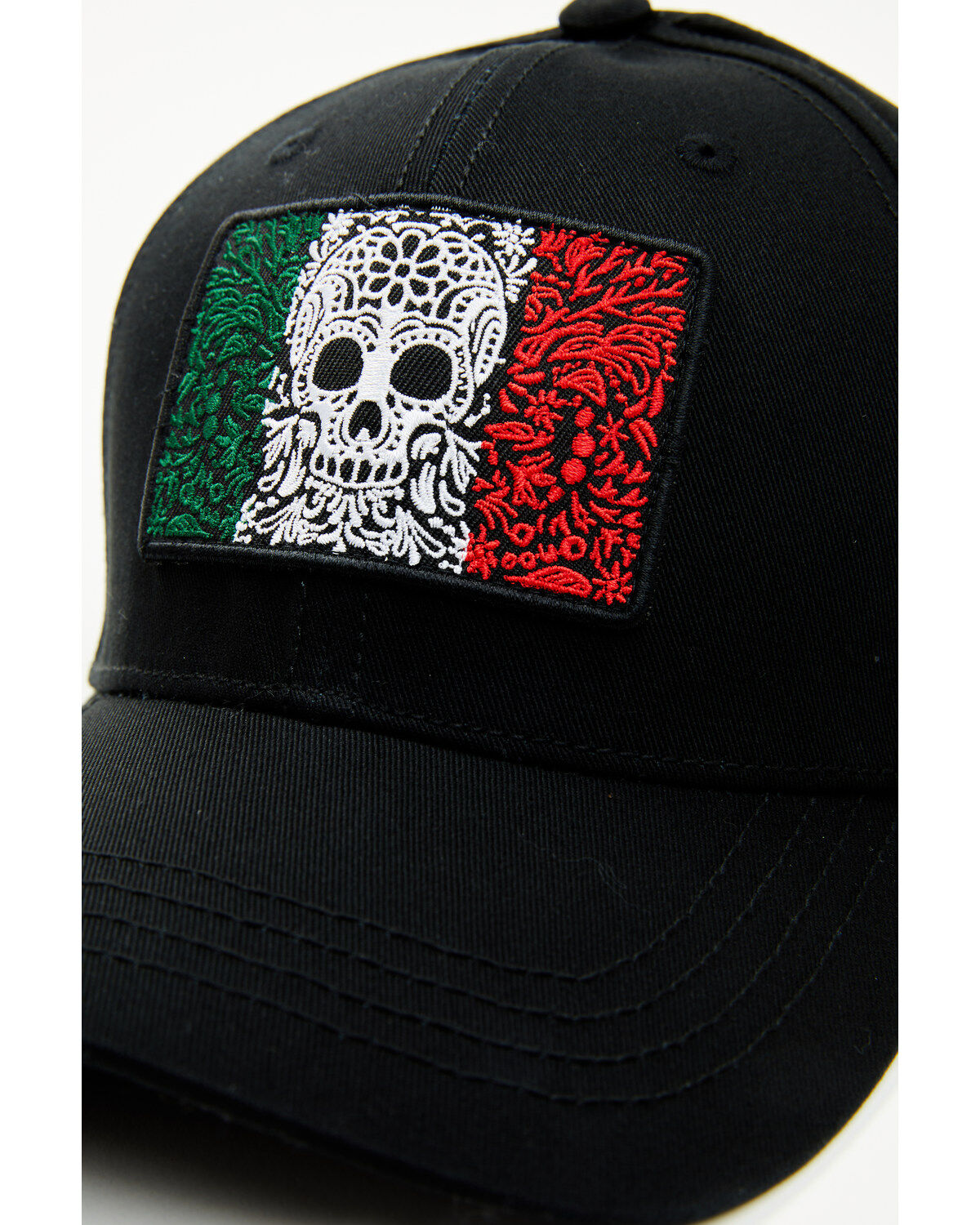 Moonshine Spirit Men's Sugar Skull Mexican Flag Baseball Cap