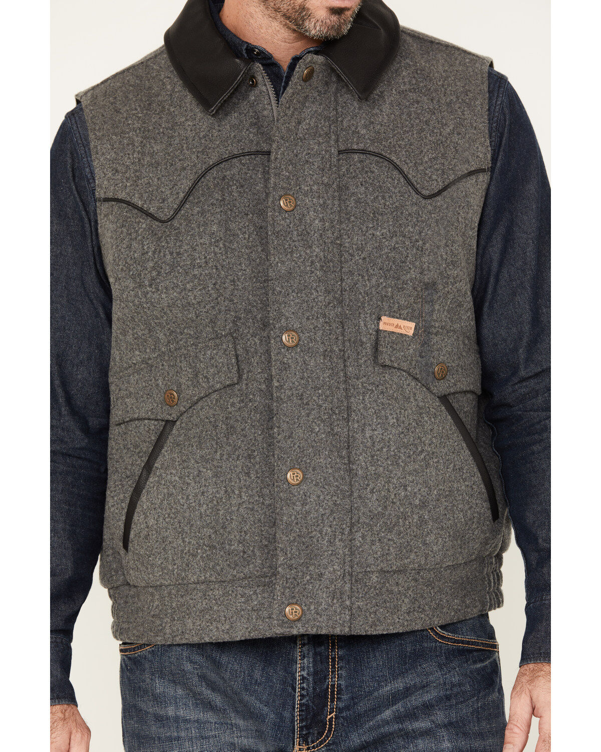 Powder River Outfitters Men's Heathered Wool Vest