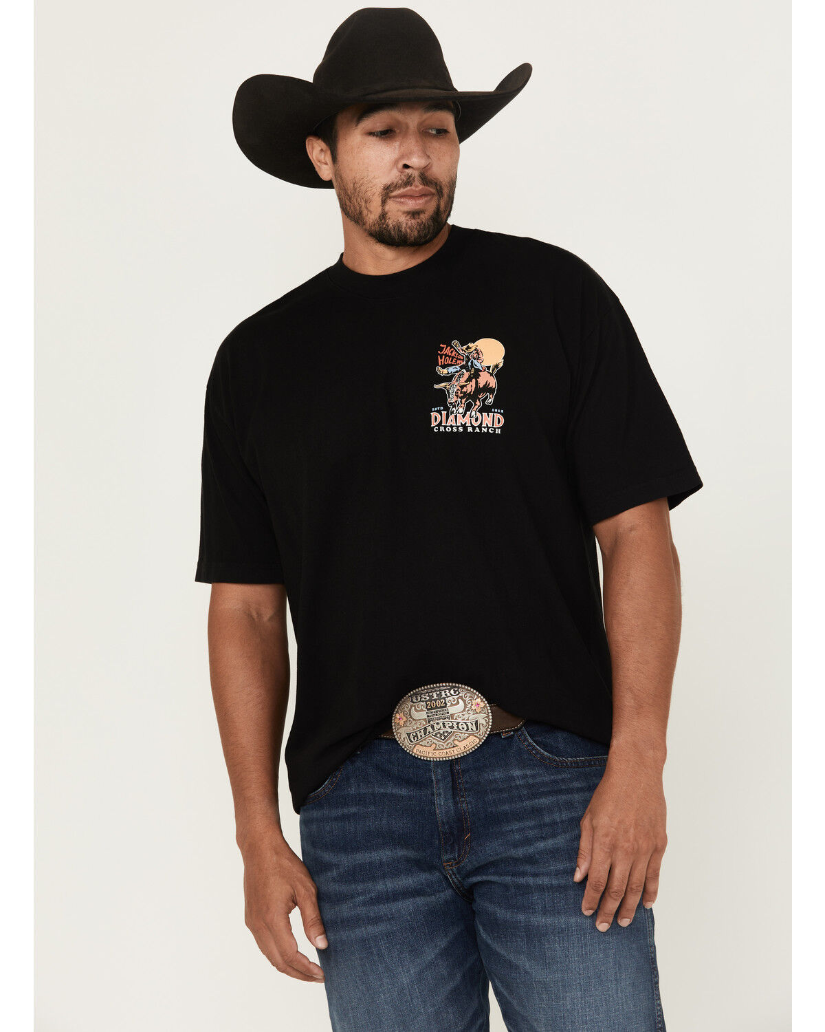 Diamond Cross Ranch Men's Sunshine Bull Ride Short Sleeve Graphic T-Shirt