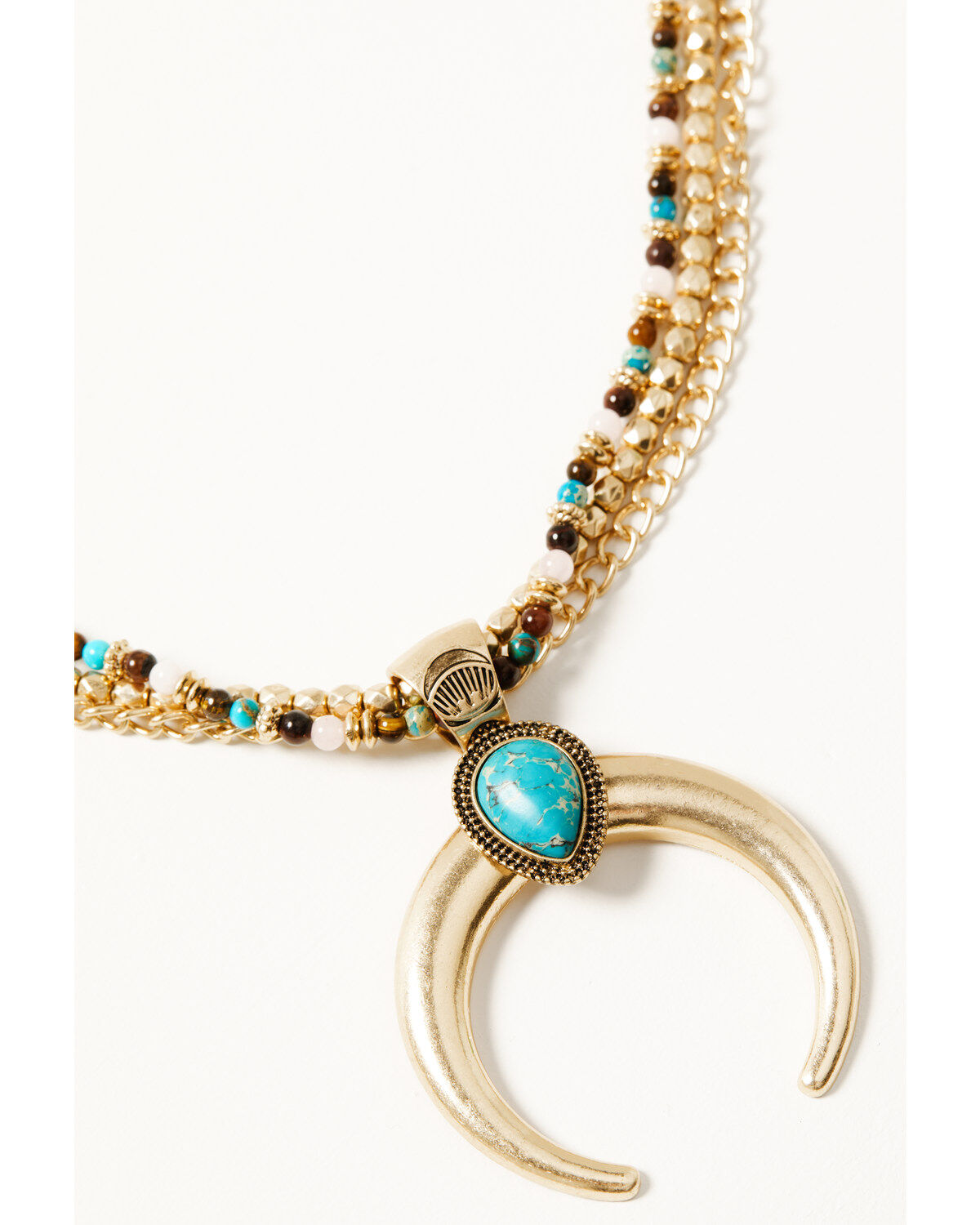 Shyanne Women's Golden Hour Crescent Three-Strand Necklace