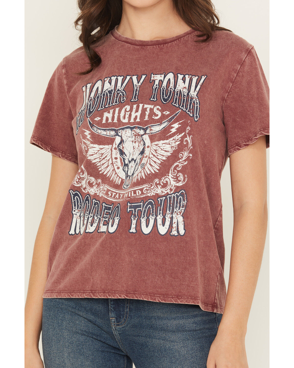 Rock & Roll Denim Women's Honky Tonk Short Sleeve Graphic Tee