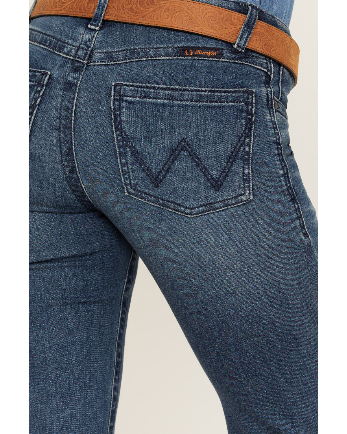Wrangler Women's Dark Wash Mid Rise Ultimate Riding Bootcut Jeans