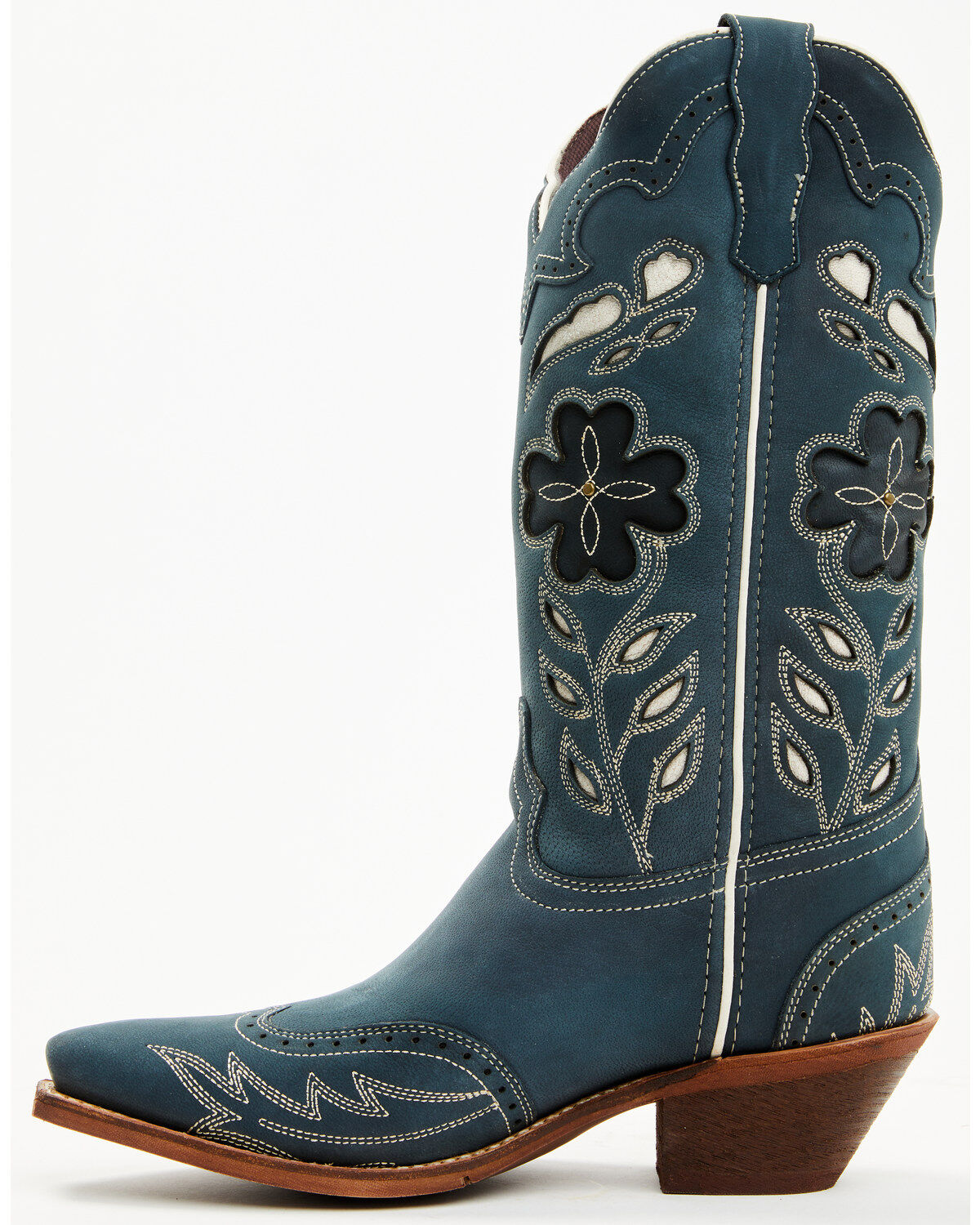 Laredo Women's Floral Underlay Western Boots - Snip Toe
