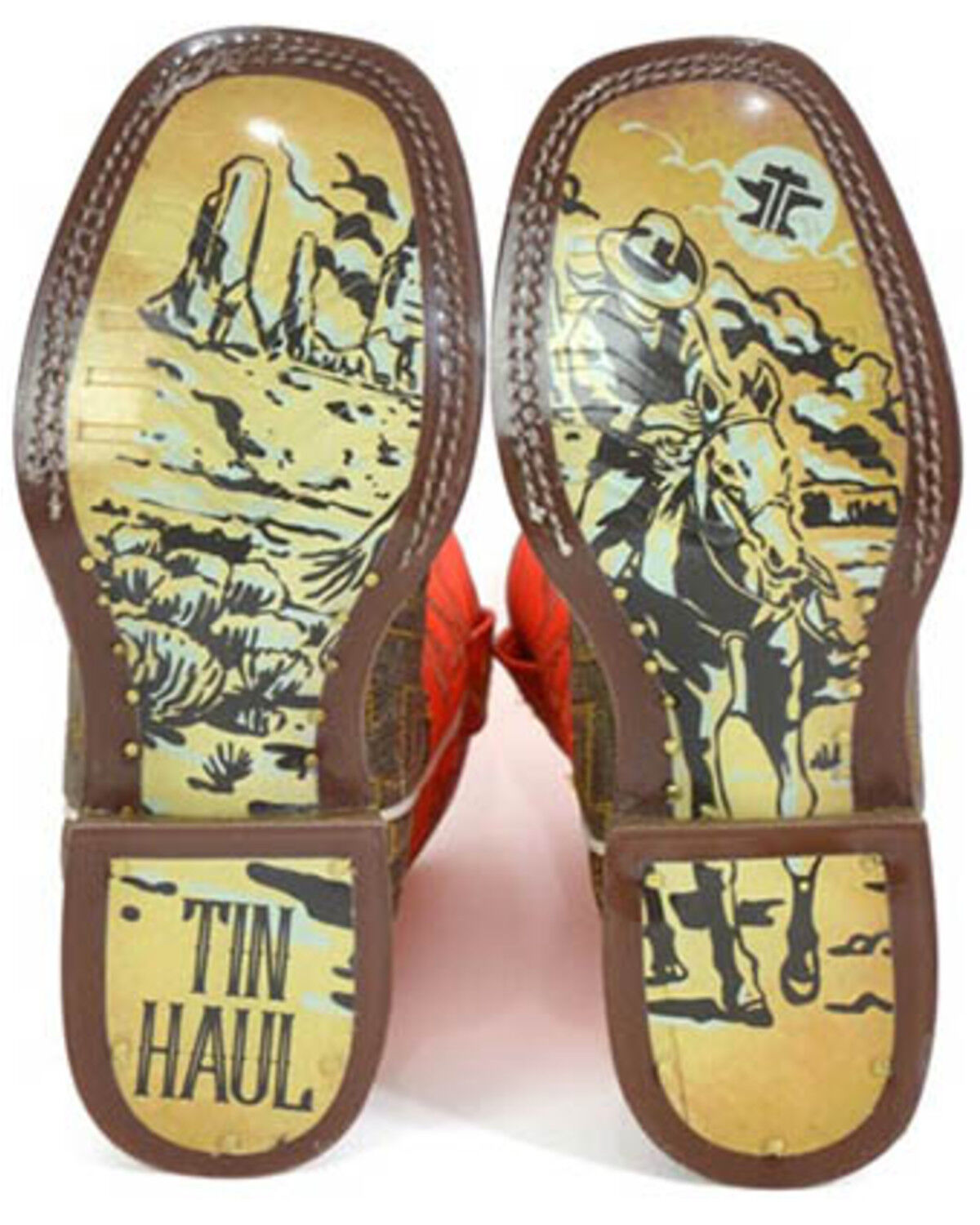 Tin Haul Boys' Neon Thunder Western Boots - Broad Square Toe