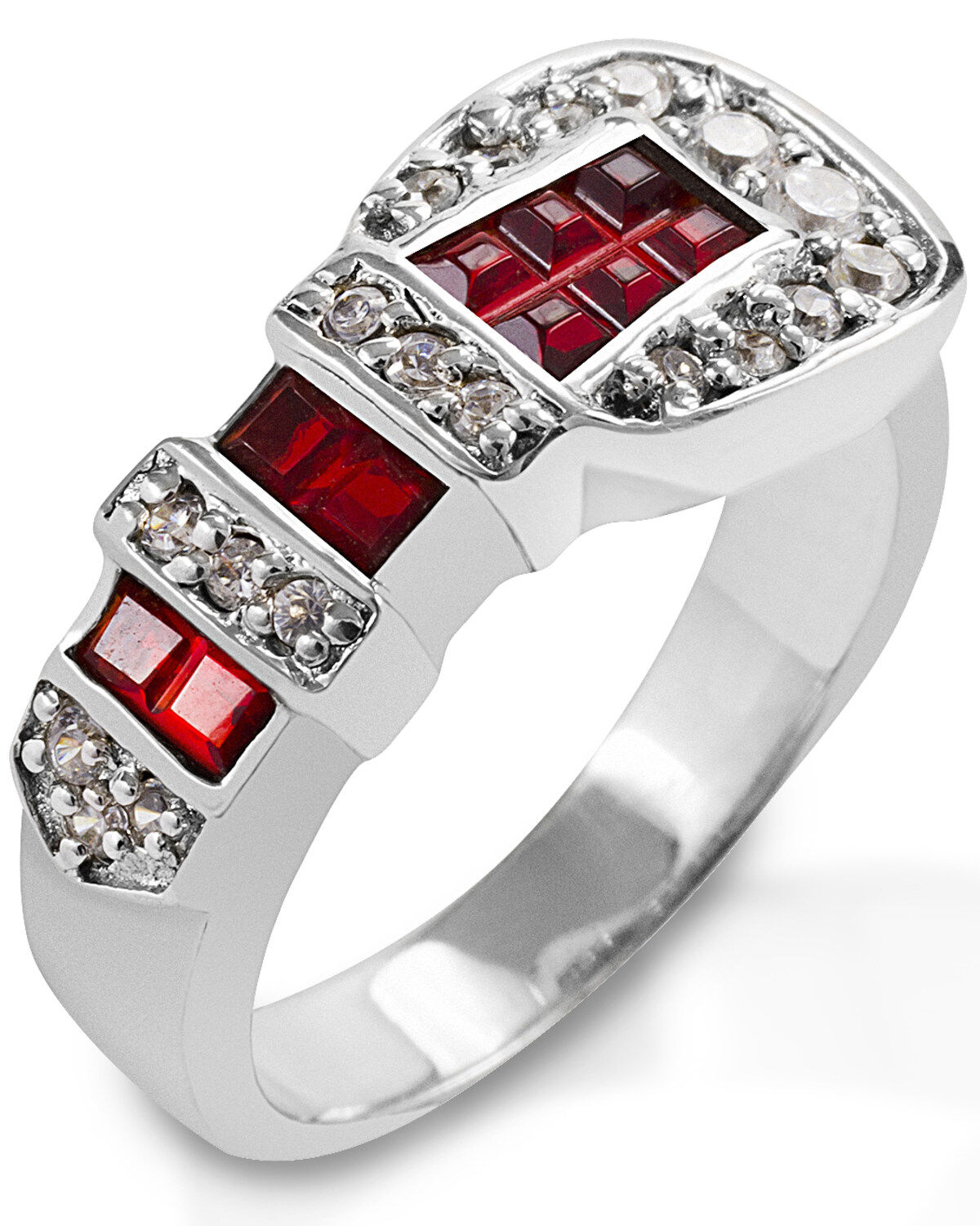Kelly Herd Women's Red Ranger Style Buckle Ring